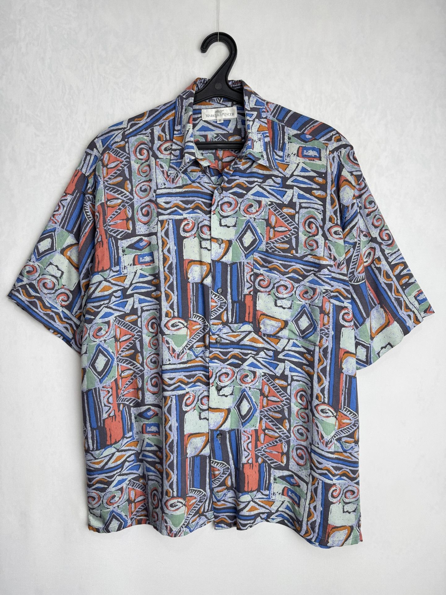Marks & Spencer × Vintage MARKS & SPENCER vintage men’s abstract button up shirt Size US XL / EU 56 / 4 - 1 Thumbnail