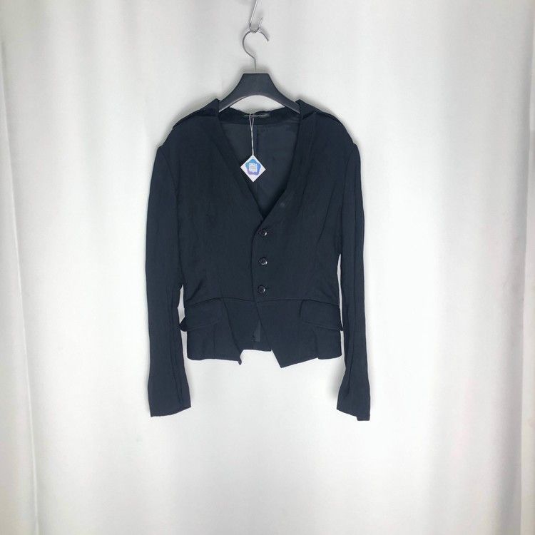 image of Ys Y's Black Rayon Cotton Mixed Female Tuxido Shaped Jacket, Women's (Size Small)