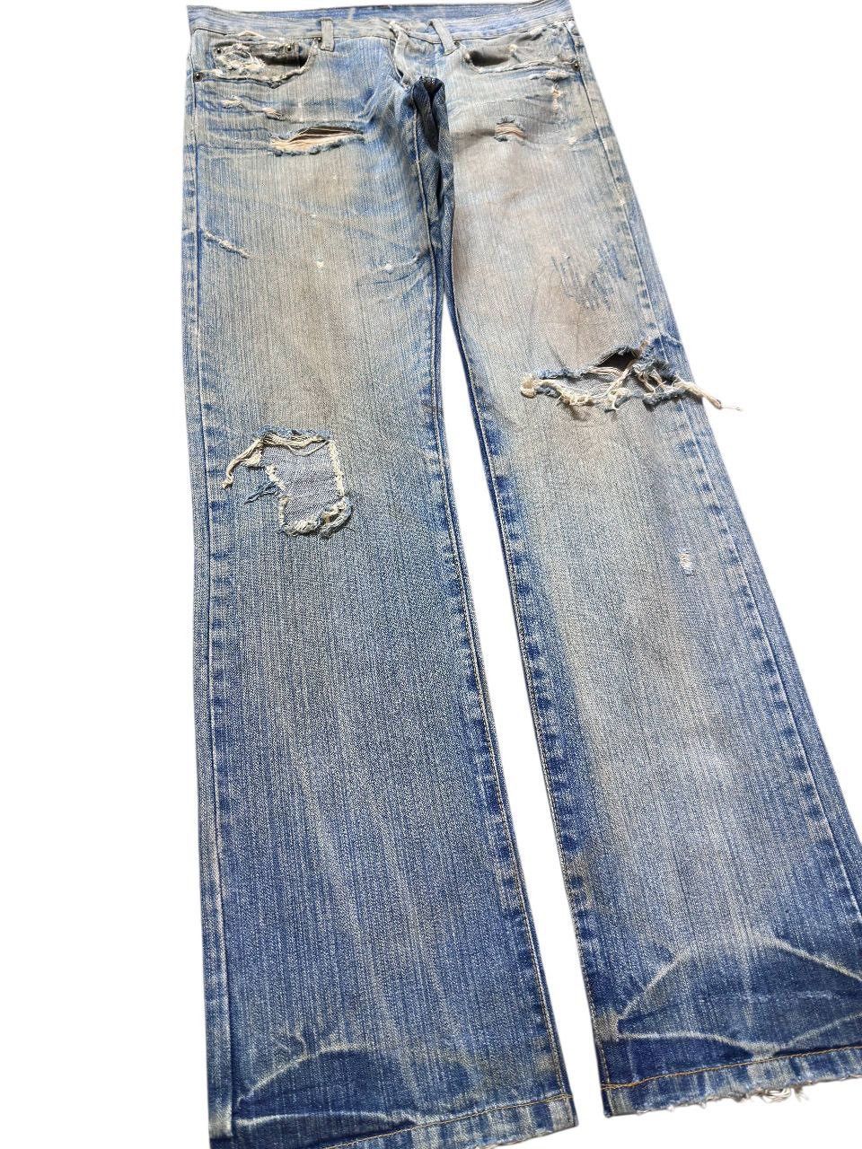 Le Grande Bleu (L.G.B.) Vintage Japanese Brand Mudwash Ripped Grunge Distress Denim Size US 31 - 3 Thumbnail