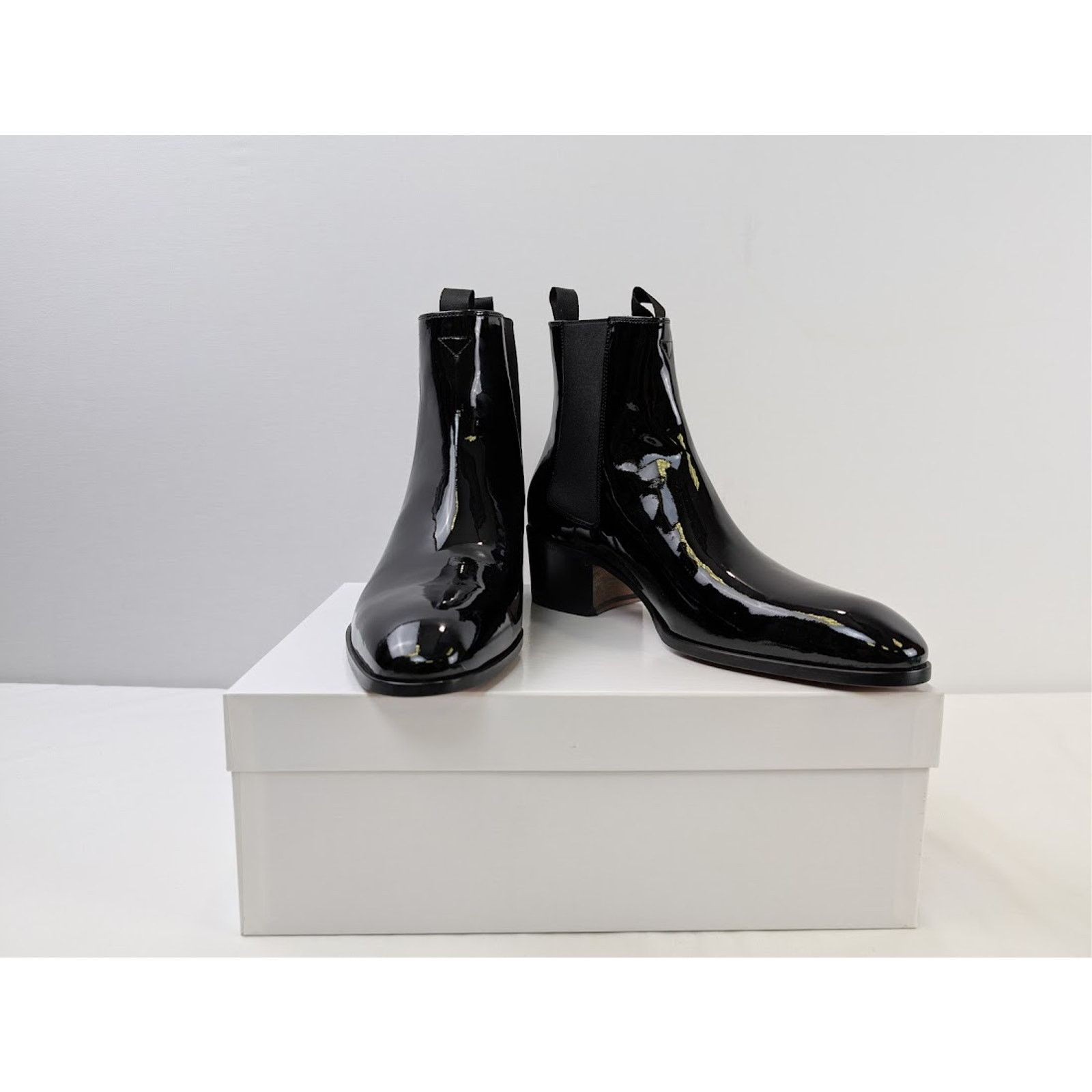 Tom Ford o1rshd1 Stivale Vernice Nero Boots in Black Size US 12 / EU 45 - 16 Thumbnail