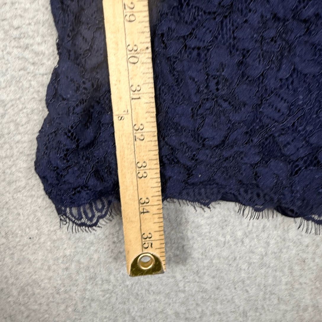 Diane von Furstenberg Diane Von Furstenberg Womens Dress Shift Floral Lace Zarita Navy Blue S Short A-Line Blue Womens Mens? Size S / US 4 / IT 40 - 3 Thumbnail