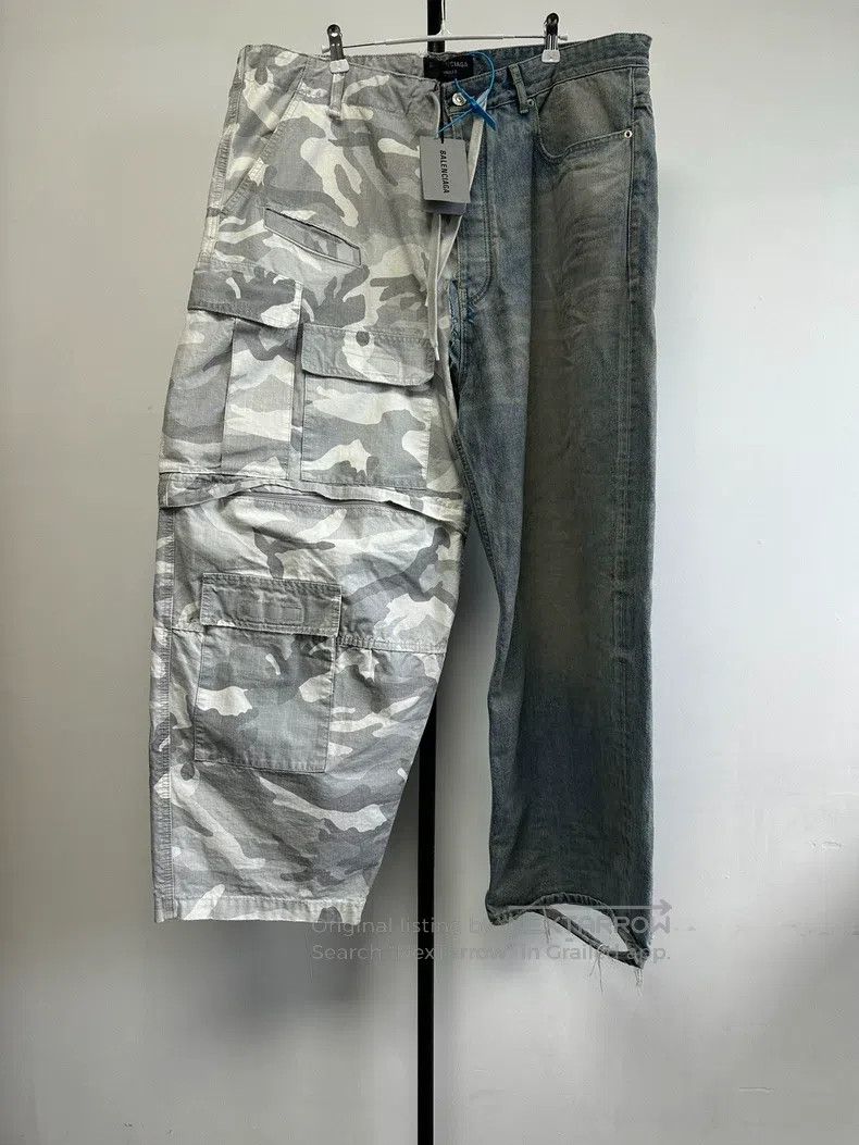 Balenciaga Balenciaga size M Distressed Camo Printed Tie-Dyed Denim P Size US 27 - 1 Thumbnail