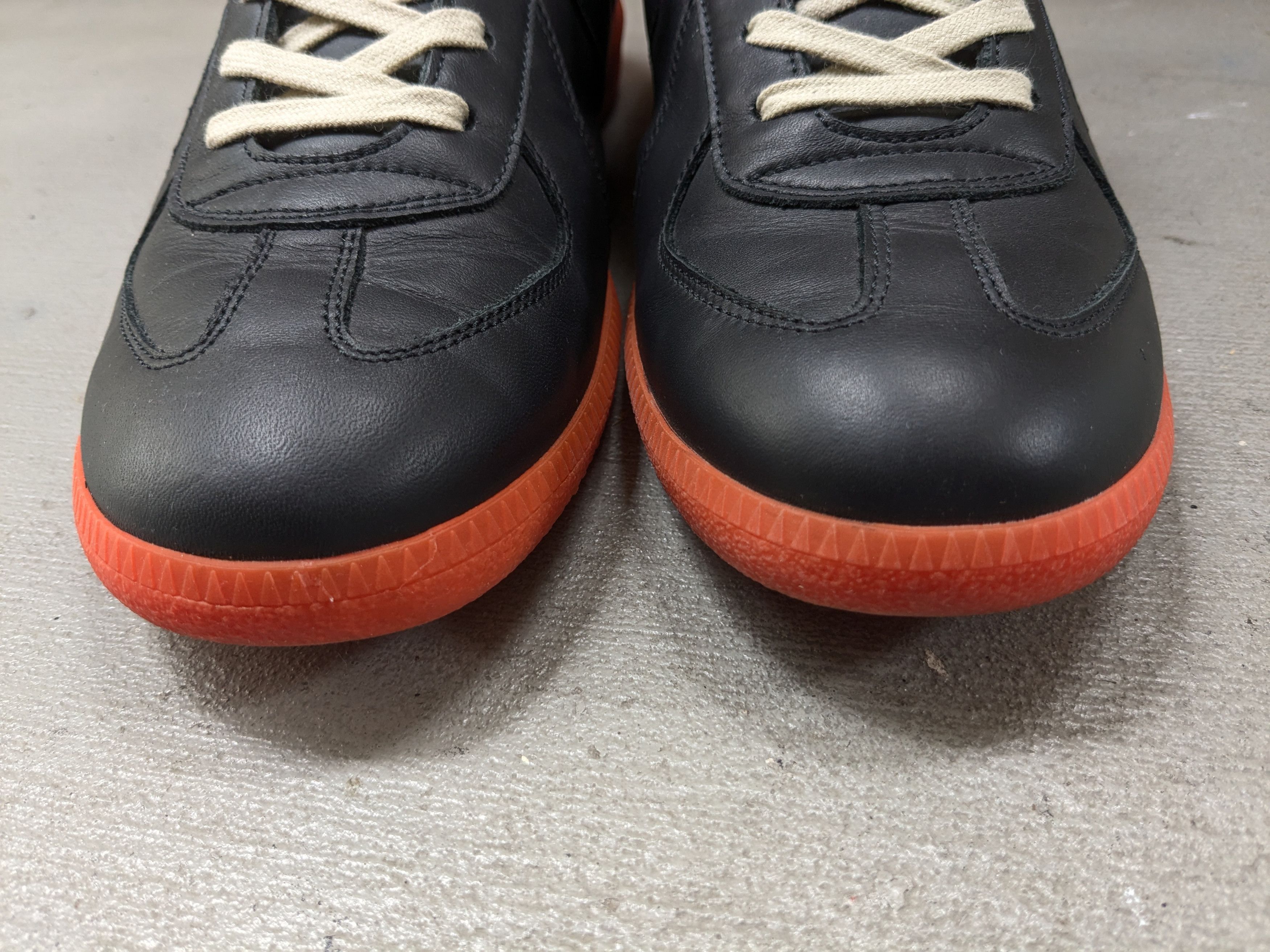 Maison Margiela Maison Margiela GAT Replica Black Orange 9 42 Leather Size US 9 / EU 42 - 2 Thumbnail