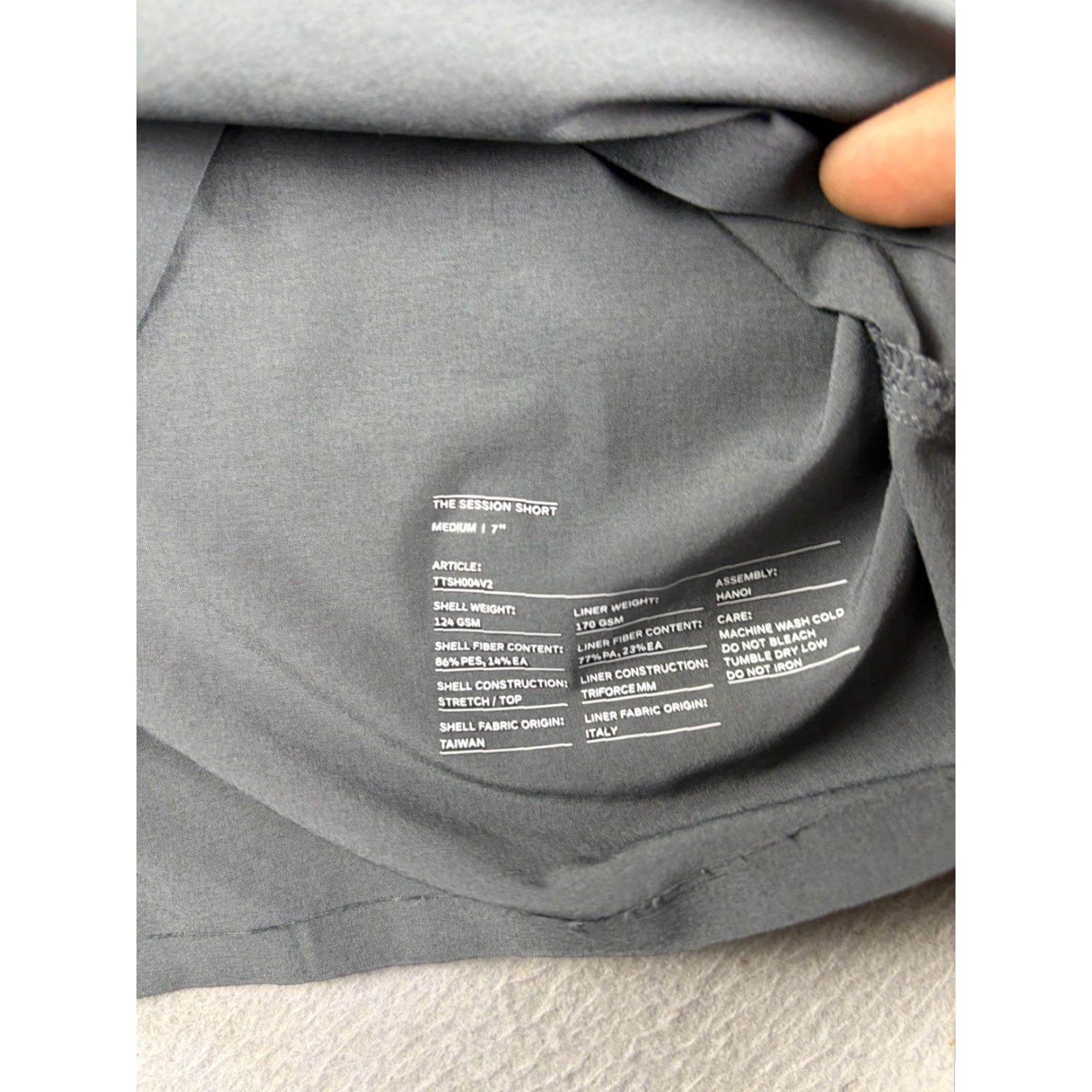 Ten Thousand Ten Thousand Session Shorts Men’s Medium Gray 7" Inseam Athletic Breathable Lined Adjustable Waist Size US 31 - 3 Thumbnail