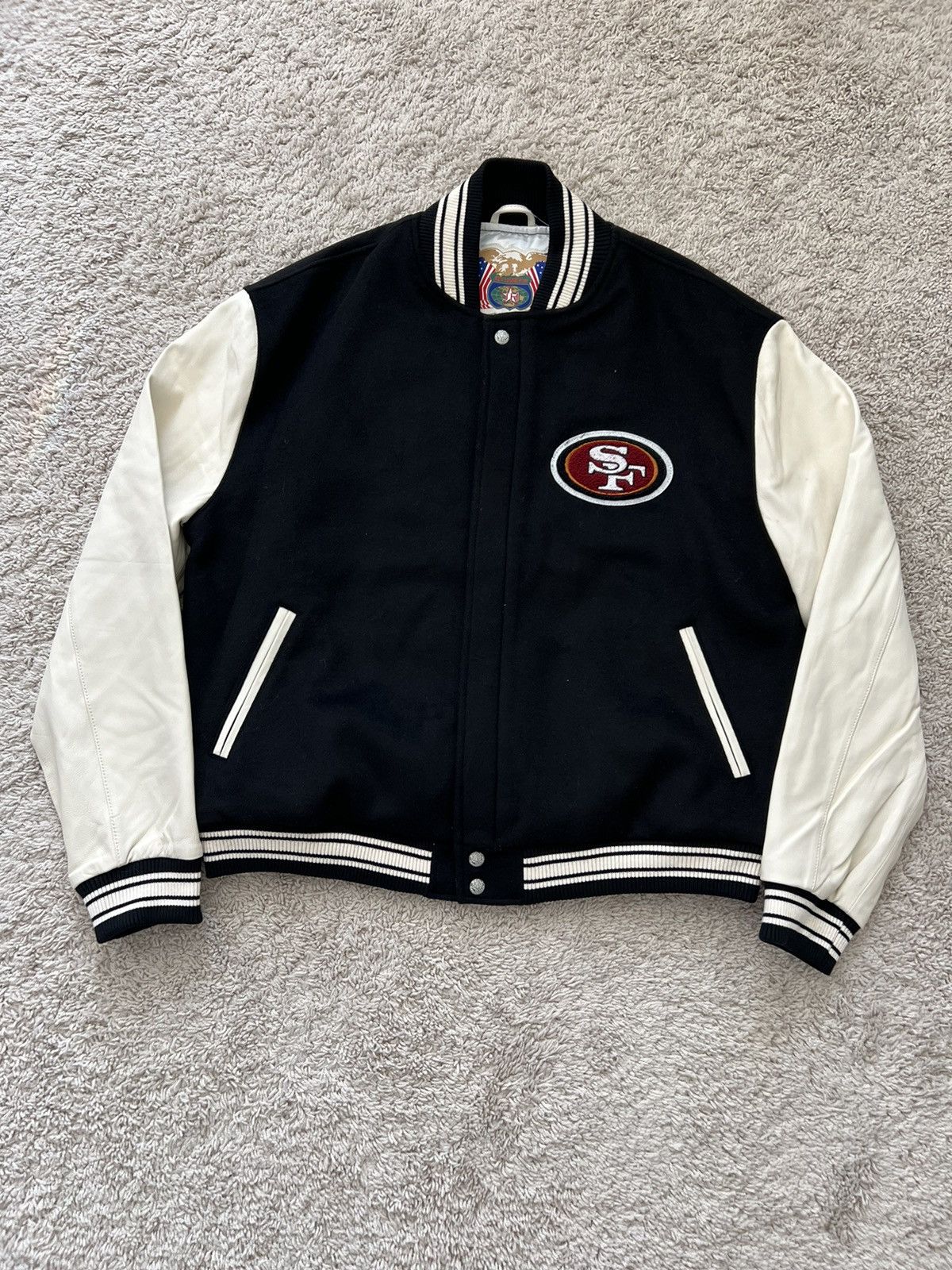 Jeff Hamilton Jeff Hamilton SanFrancisco 49ers Limited Wool Leather Jacket Size US M / EU 48-50 / 2 - 1 Thumbnail
