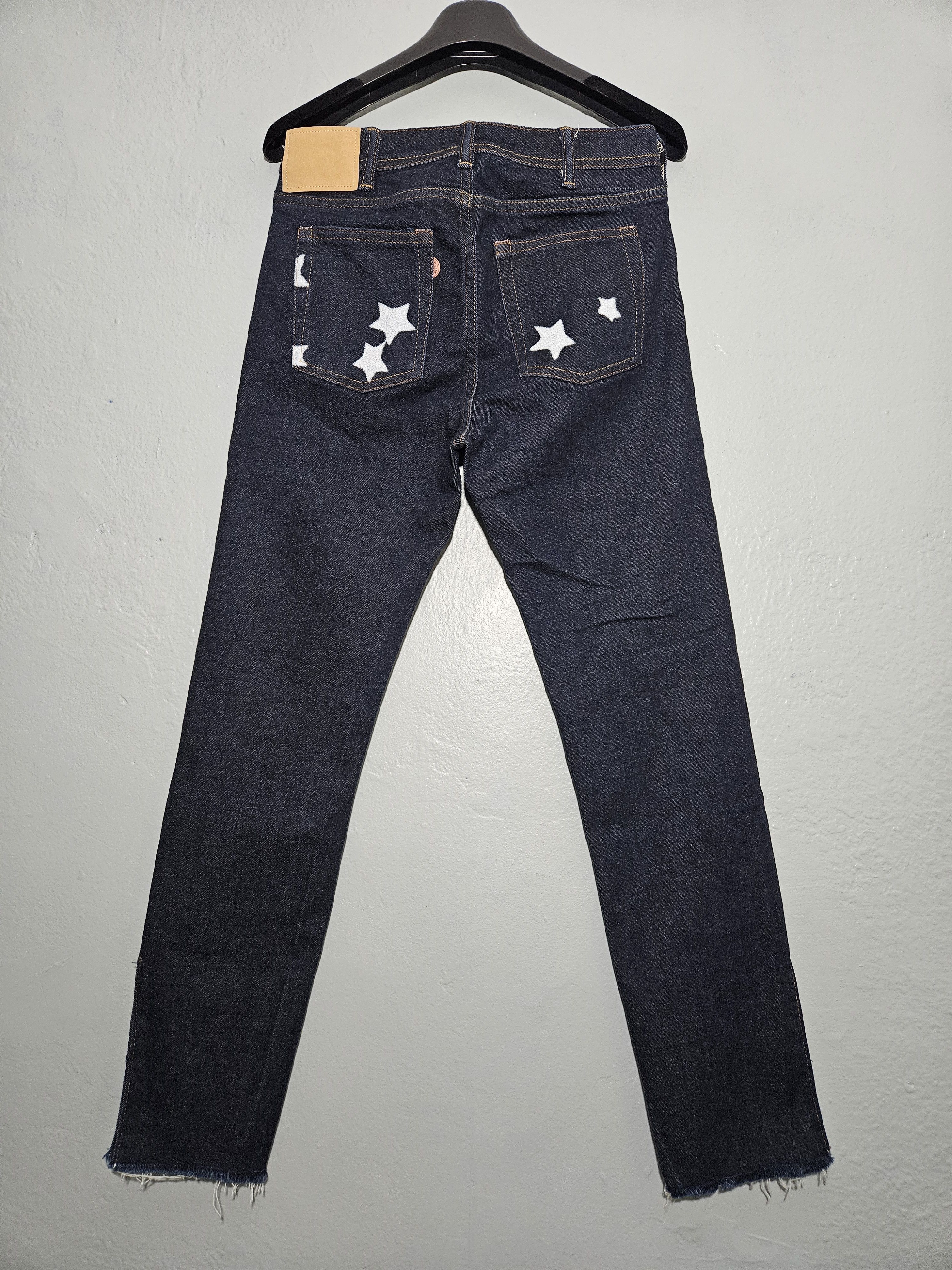 Acne Studios Blå Konst Climb Star P. Blue Denim Jeans Size US 27 - 1 Thumbnail