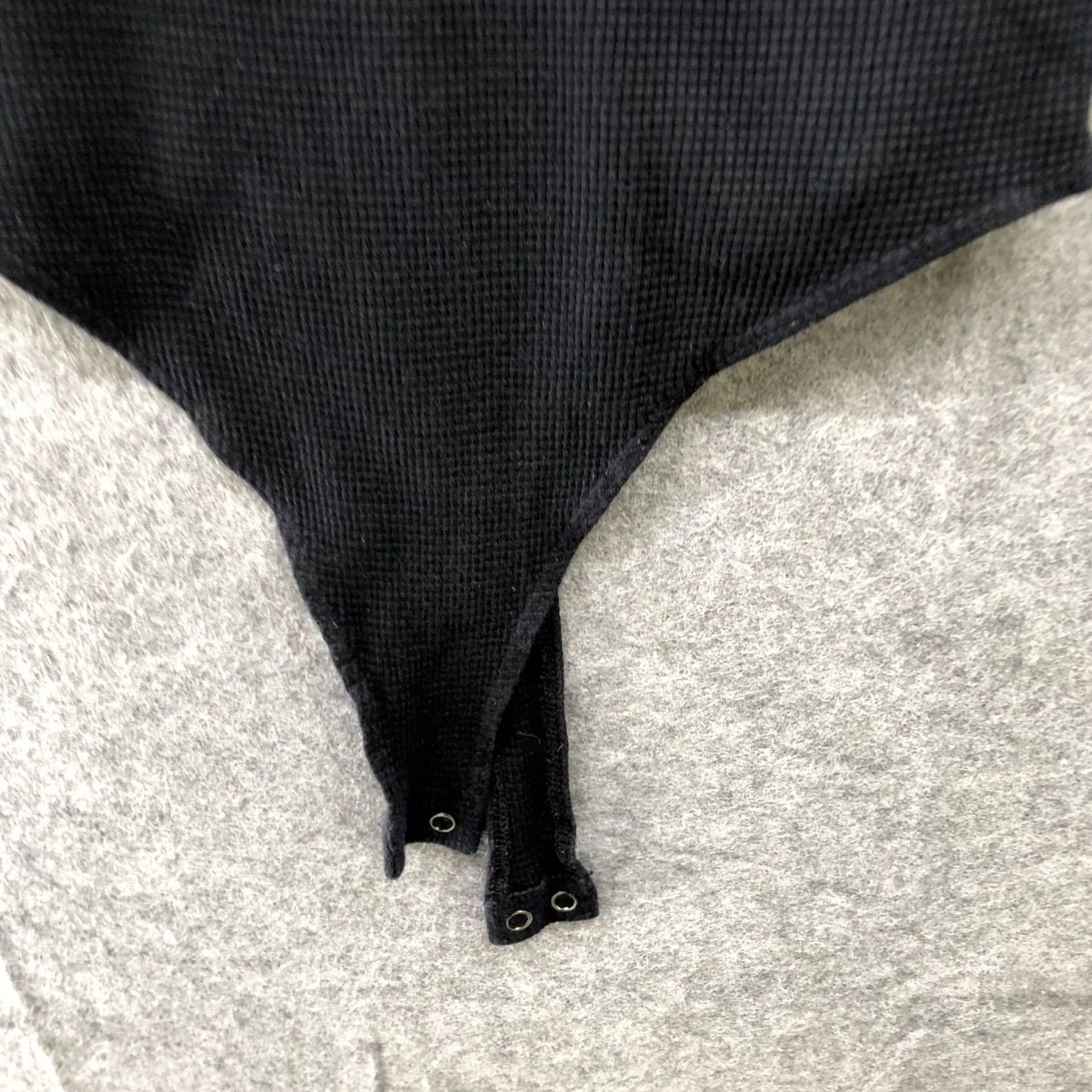 MONROW Monrow Thermal Bodysuit Womens S Black Crewneck Long Sleeve Shirt Size S / US 4 / IT 40 - 4 Thumbnail