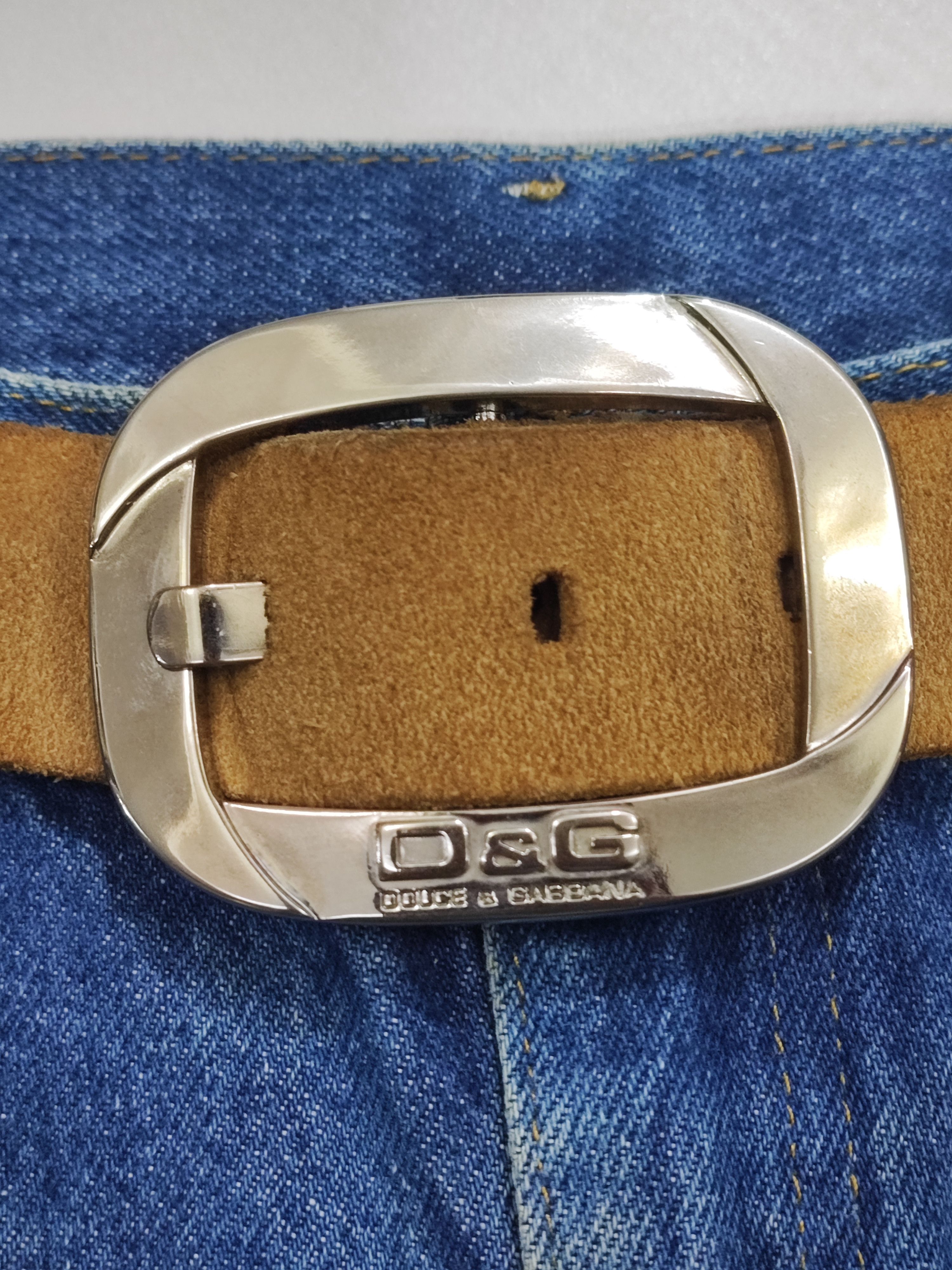 Dolce & Gabbana Dolce & Gabbana Vintage Suede Leather Belt Size 42 - 2 Thumbnail