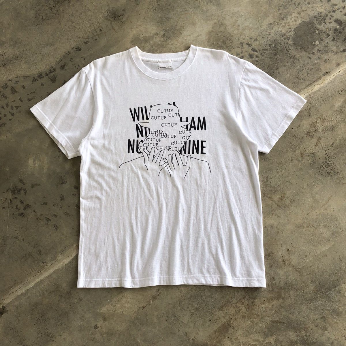 image of Number N Ine Number (N)Ine “Cut Up” William Burroughs T-Shirt in White, Men's (Size Large)
