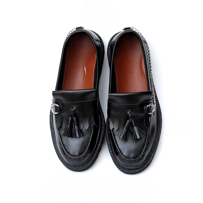 Designer Zephyr Leather Loafer Chain Size US 11 / EU 44 - 4 Thumbnail