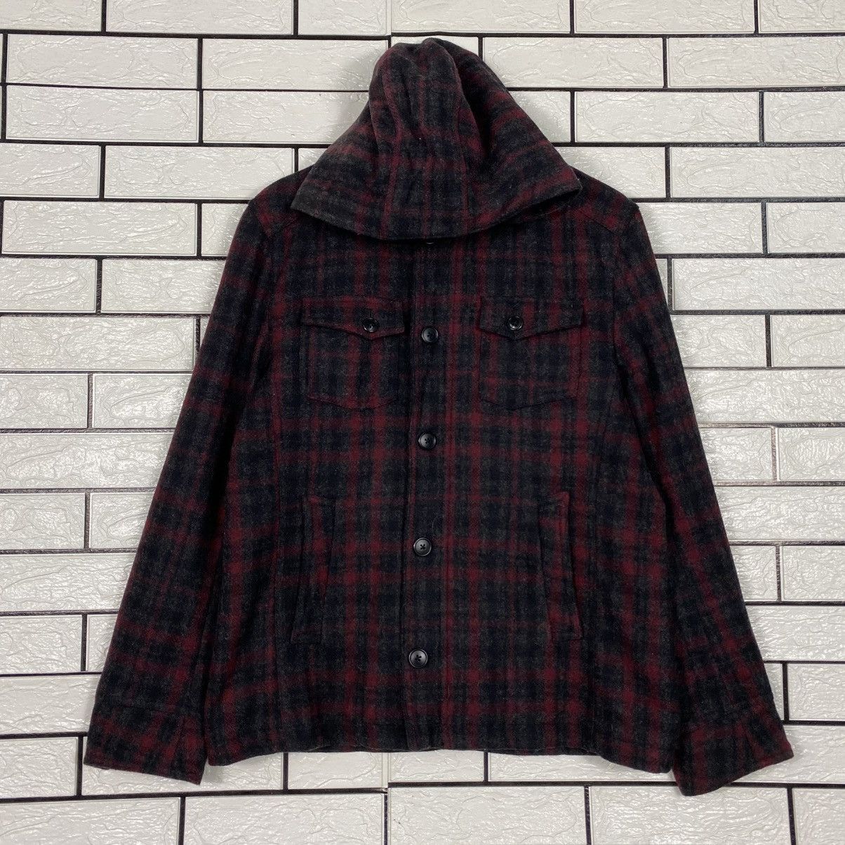 Japanese Brand 📌Vintage Wool Bomber Jacket Male & Co Tartan Issey Miyake Size US L / EU 52-54 / 3 - 2 Thumbnail