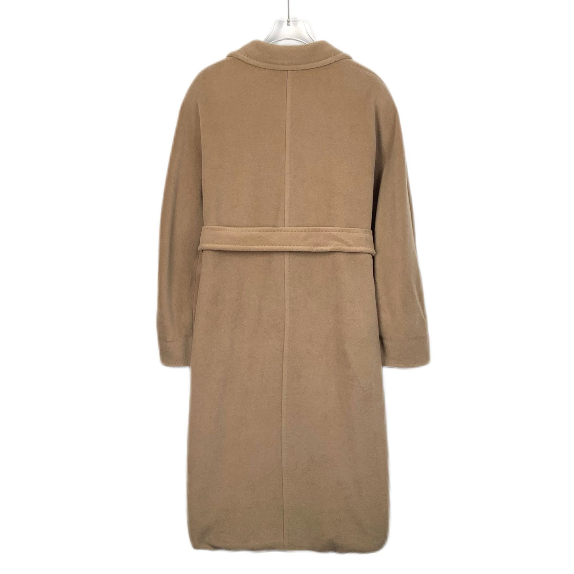 Max Mara Maxmara 101801 Iconic Brown Wool Double-Breasted Belt Coat W Size S / US 4 / IT 40 - 12 Thumbnail
