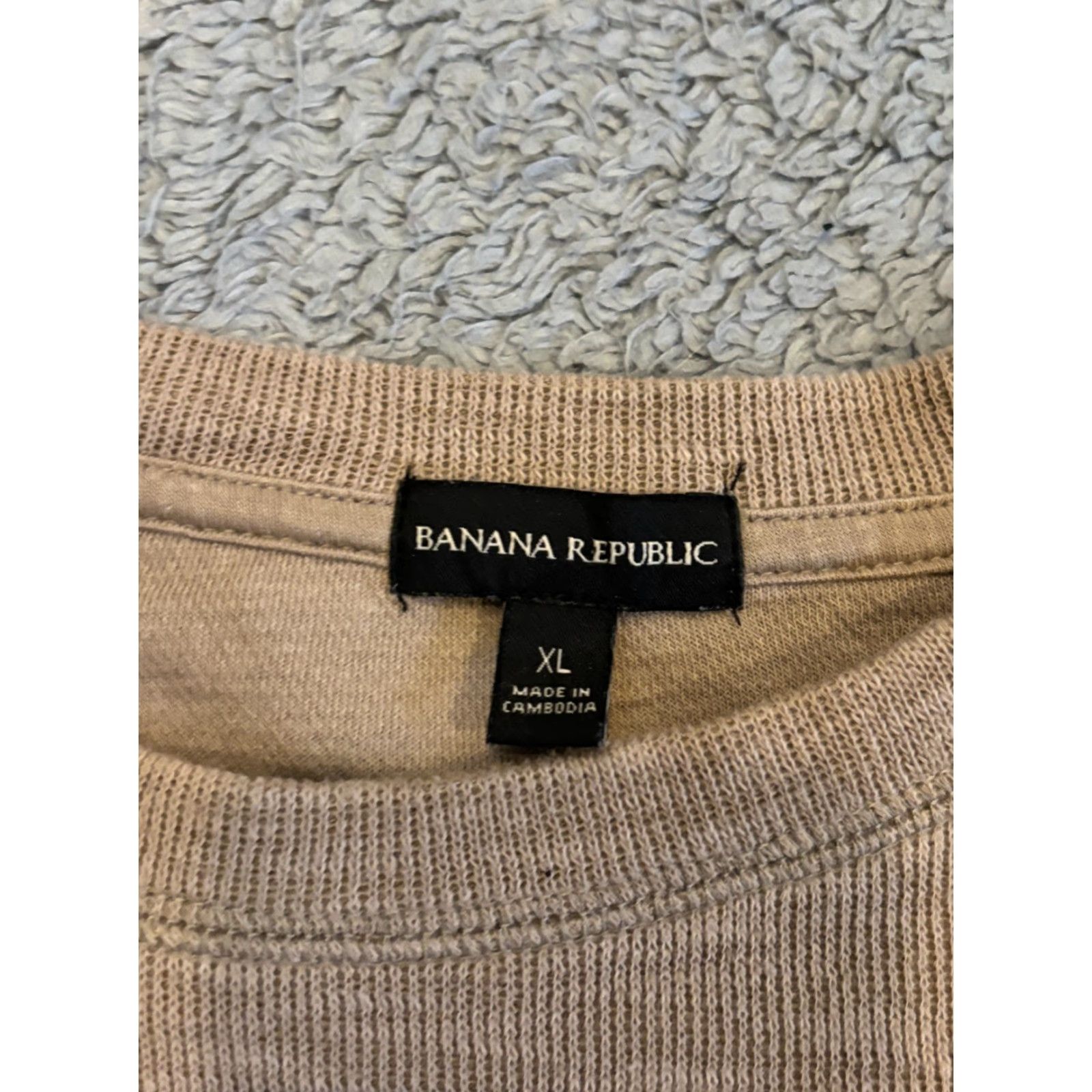 Banana Republic VINTAGE Banana Republic Sweater Mens XL Brown Crewneck Thermal Waffle Knit Long Sleeve Size US XL / EU 56 / 4 - 2 Thumbnail