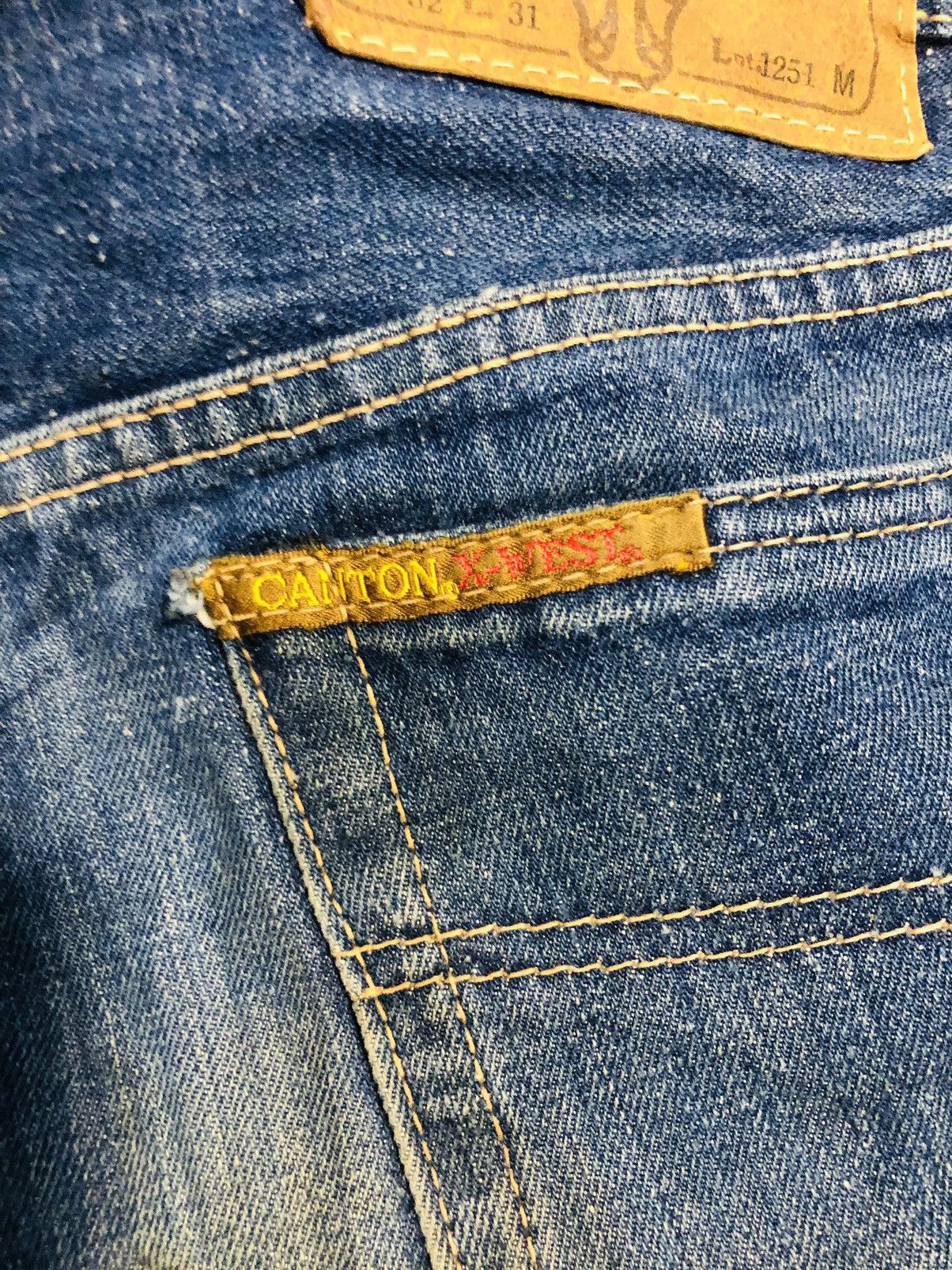 Sugar Cane × Vintage Canton Distressed Jeans (1) Size US 28 / EU 44 - 15 Thumbnail