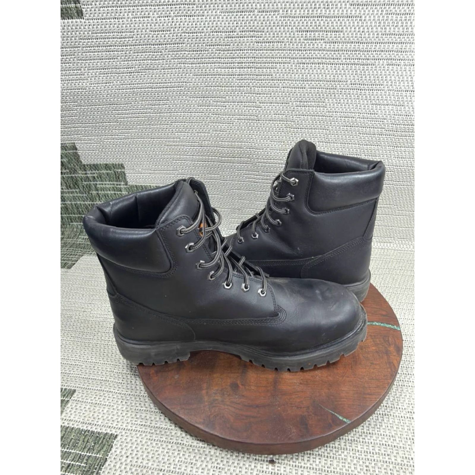 Timberland Timberland PRO Boots Mens Size 14 M Direct Attach Steel Toe Work Black Leather Shoes Size US 14 / EU 47 - 4 Thumbnail