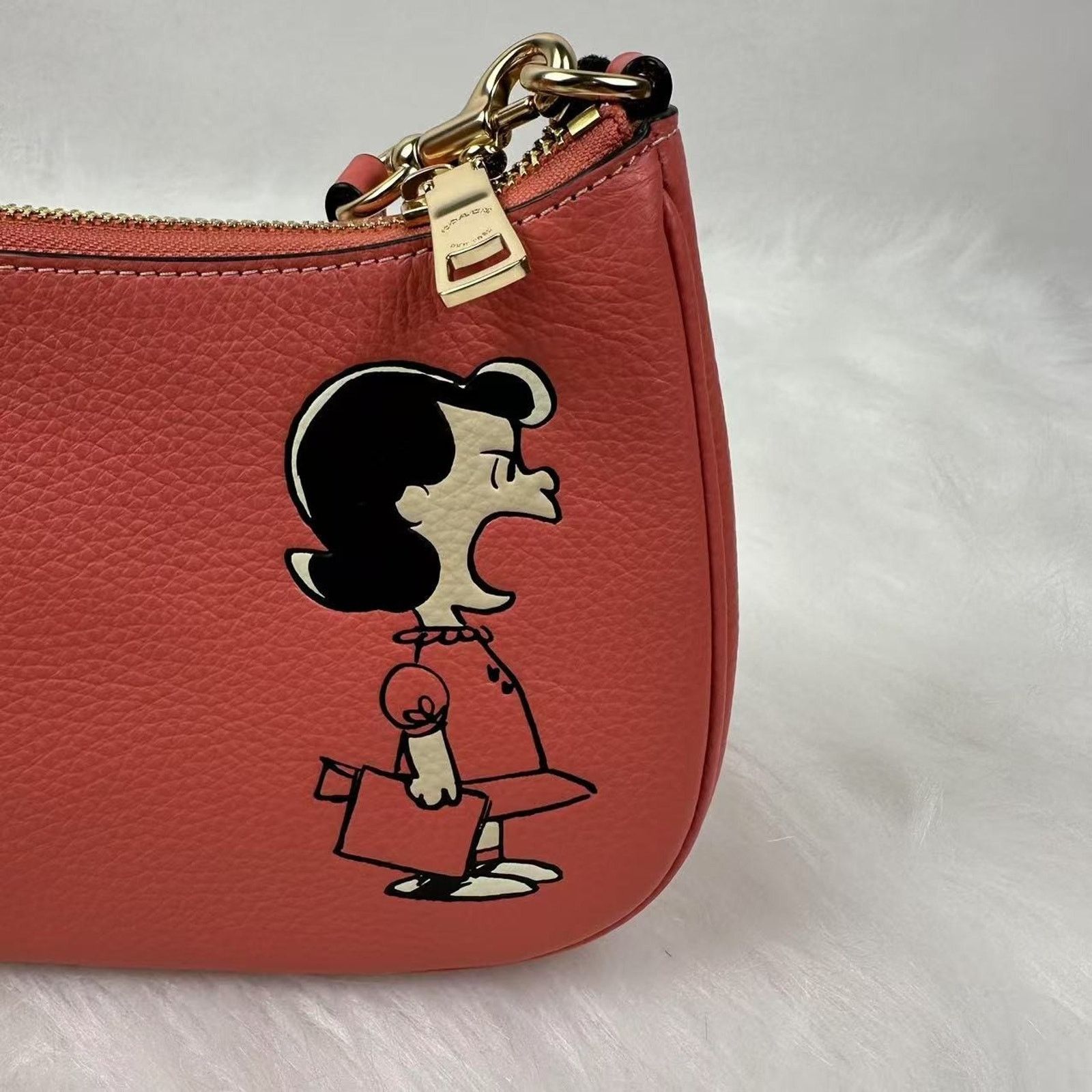 Coach Coach X Peanuts Teri Shoulder Bag Lucy Leather/Bright Coral Size ONE SIZE - 13 Thumbnail