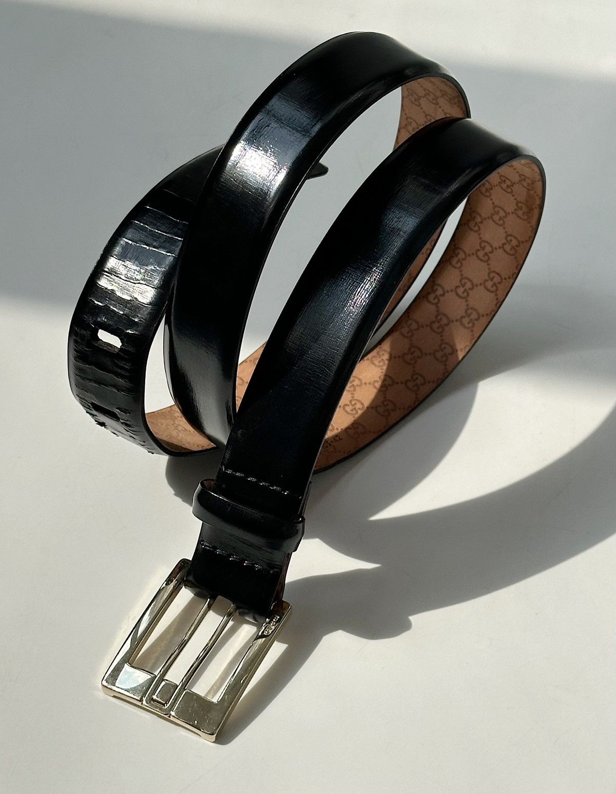 Gucci × Vintage Gucci Scorpion Leather Buckle Belt | Grailed
