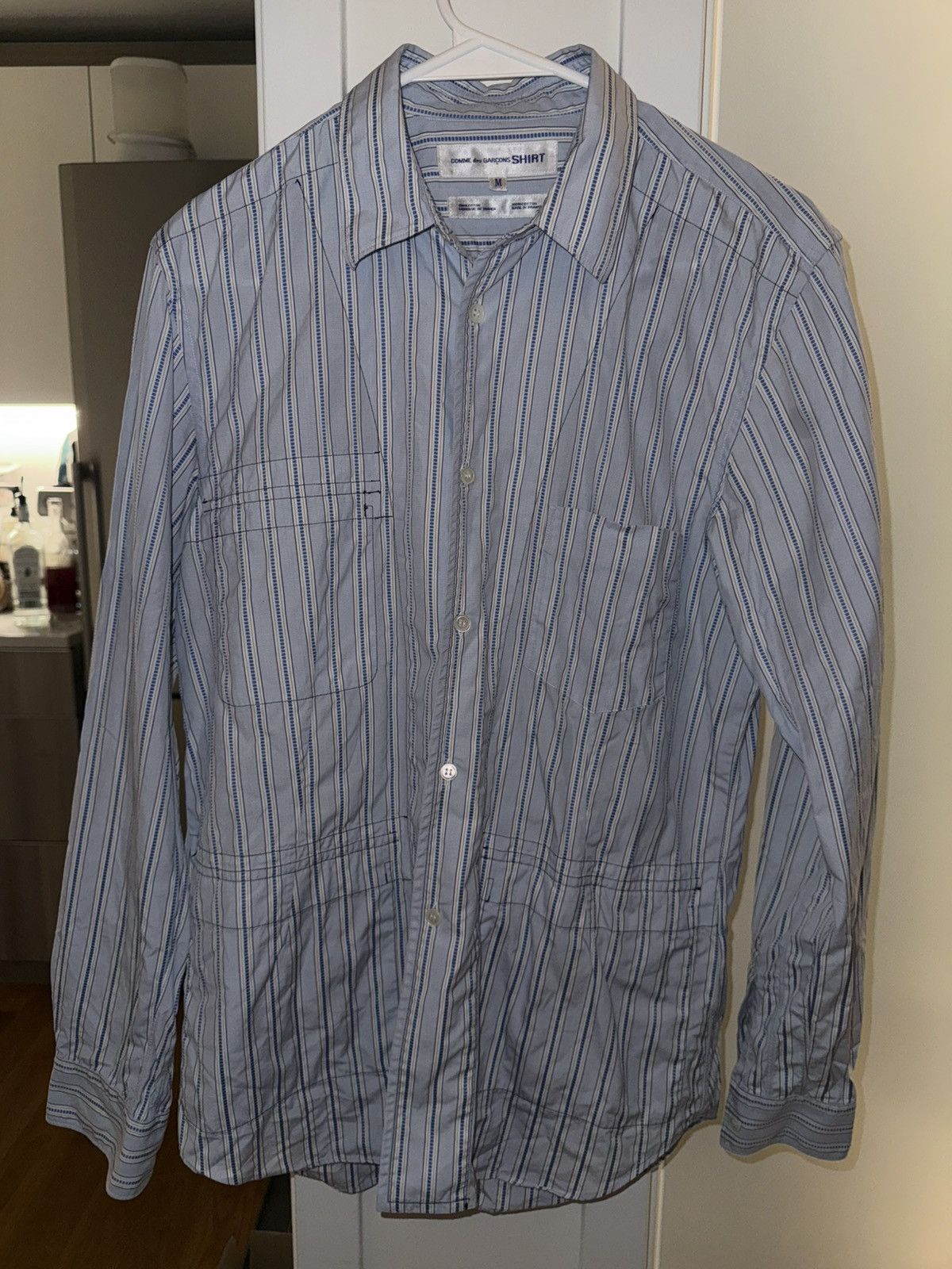 Comme des Garcons SHIRT Comme des Garçons SHIRT Trompe l’Oeil Cargo Striped Shirt Size US M / EU 48-50 / 2 - 8 Thumbnail