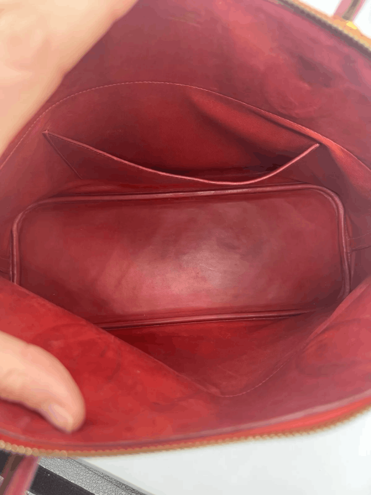 Hermes Hermes Bolide 35 Courchevel Rouge Vif Size ONE SIZE - 4 Thumbnail