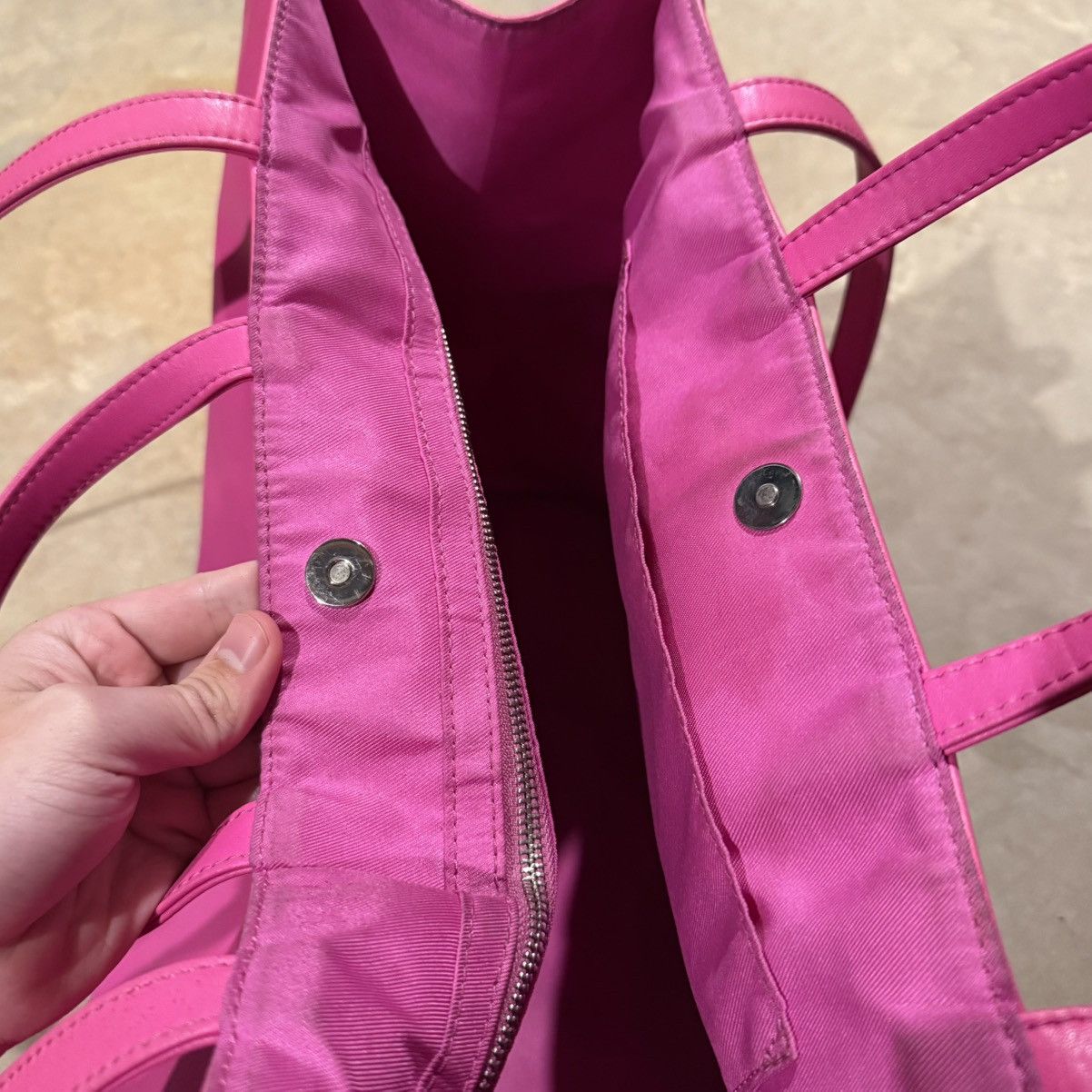Telfar Telfar Shopping Tote Bag Azalea Pink Vegan Leather Large Size ONE SIZE - 10 Thumbnail