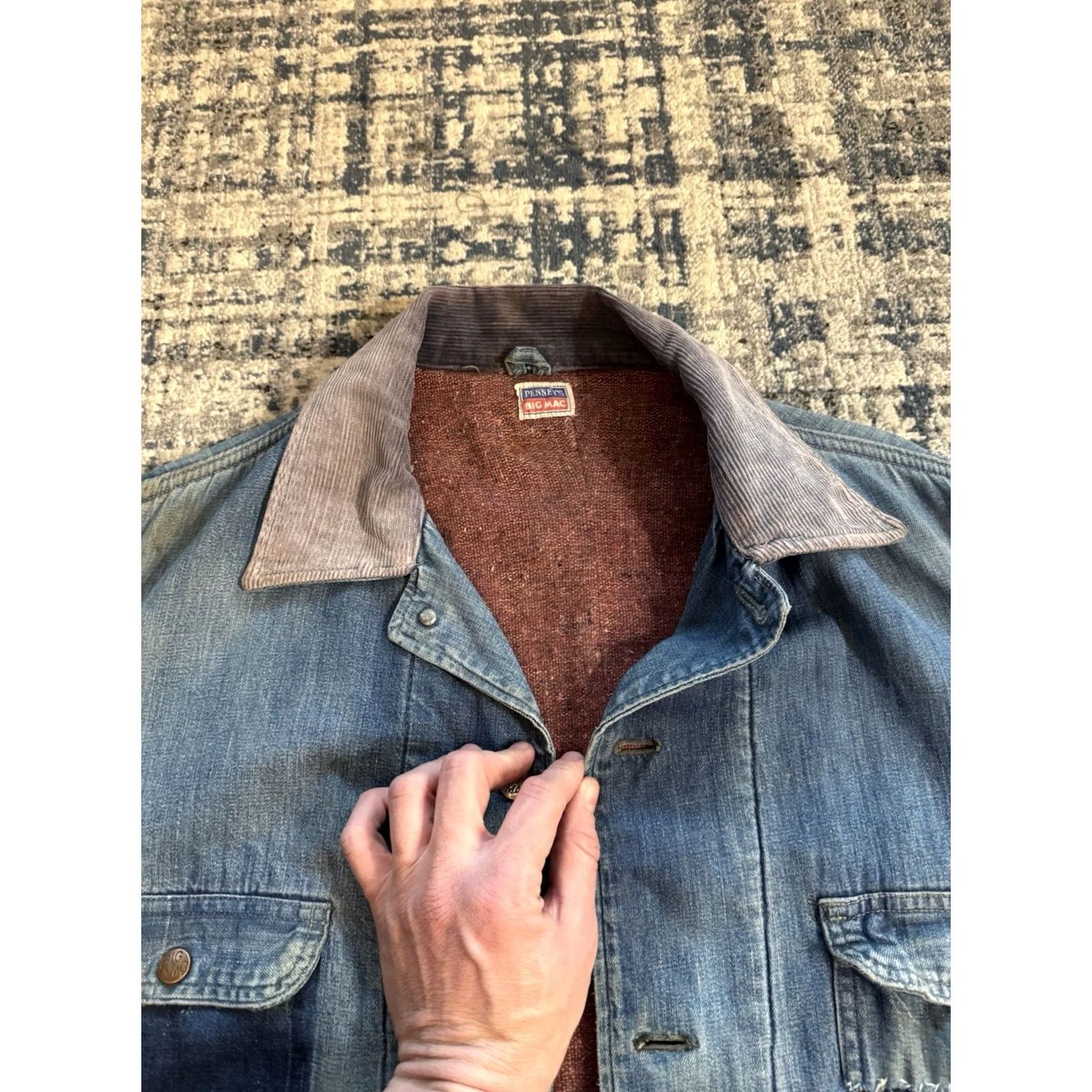 Vintage VINTAGE Penney’s Big Mac Denim Chore Jacket XL Blue 1950s USA Lined Men Size US XL / EU 56 / 4 - 4 Thumbnail