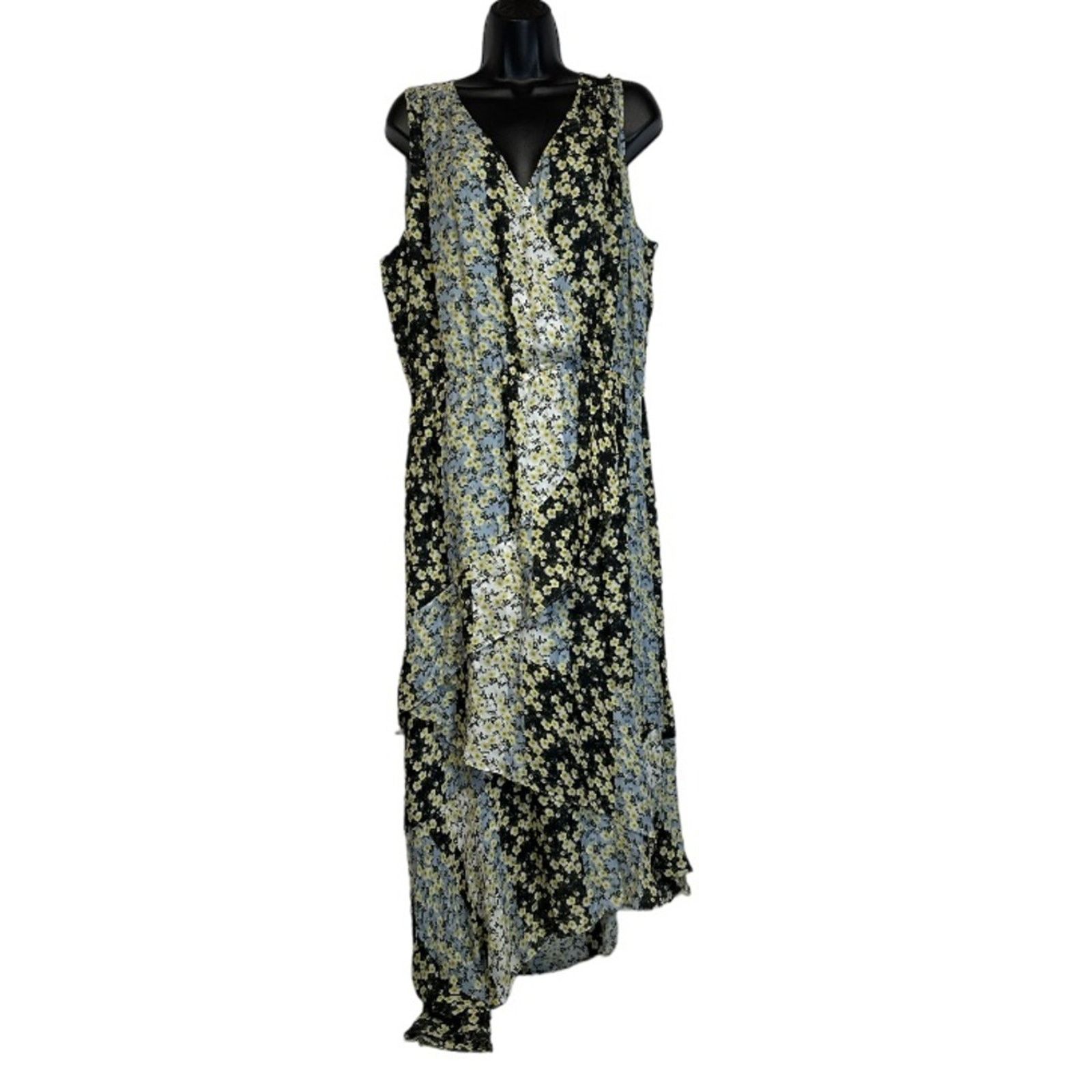 Parker Parker Pippin Asymmetrical Hem Sleeveless Floral Midi Dress Size XL / US 12-14 / IT 48-50 - 3 Thumbnail