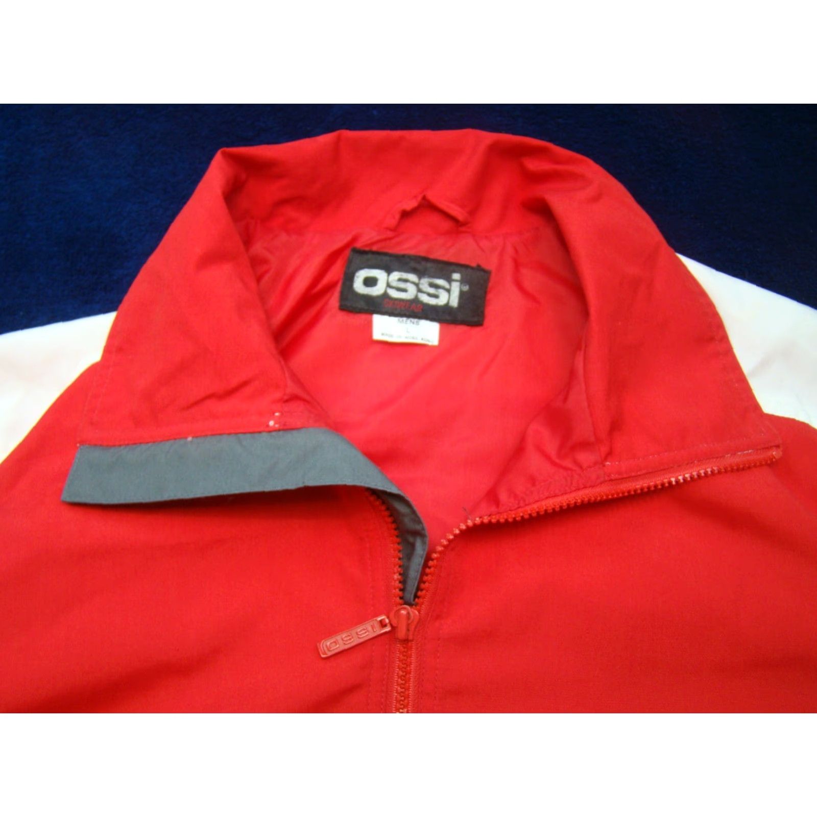 Vintage VINTAGE OSSI SKI-WEAR Mens Jacket Pullover 1/2 Zip Lightweight Red Gray - Skiing Coat Coat? Size US L / EU 52-54 / 3 - 5 Thumbnail