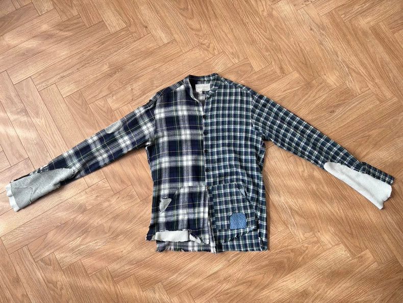 Greg Lauren Greg Lauren Plaid Patchwork Shirt 2504-Nextarrow Size US M / EU 48-50 / 2 - 1 Thumbnail