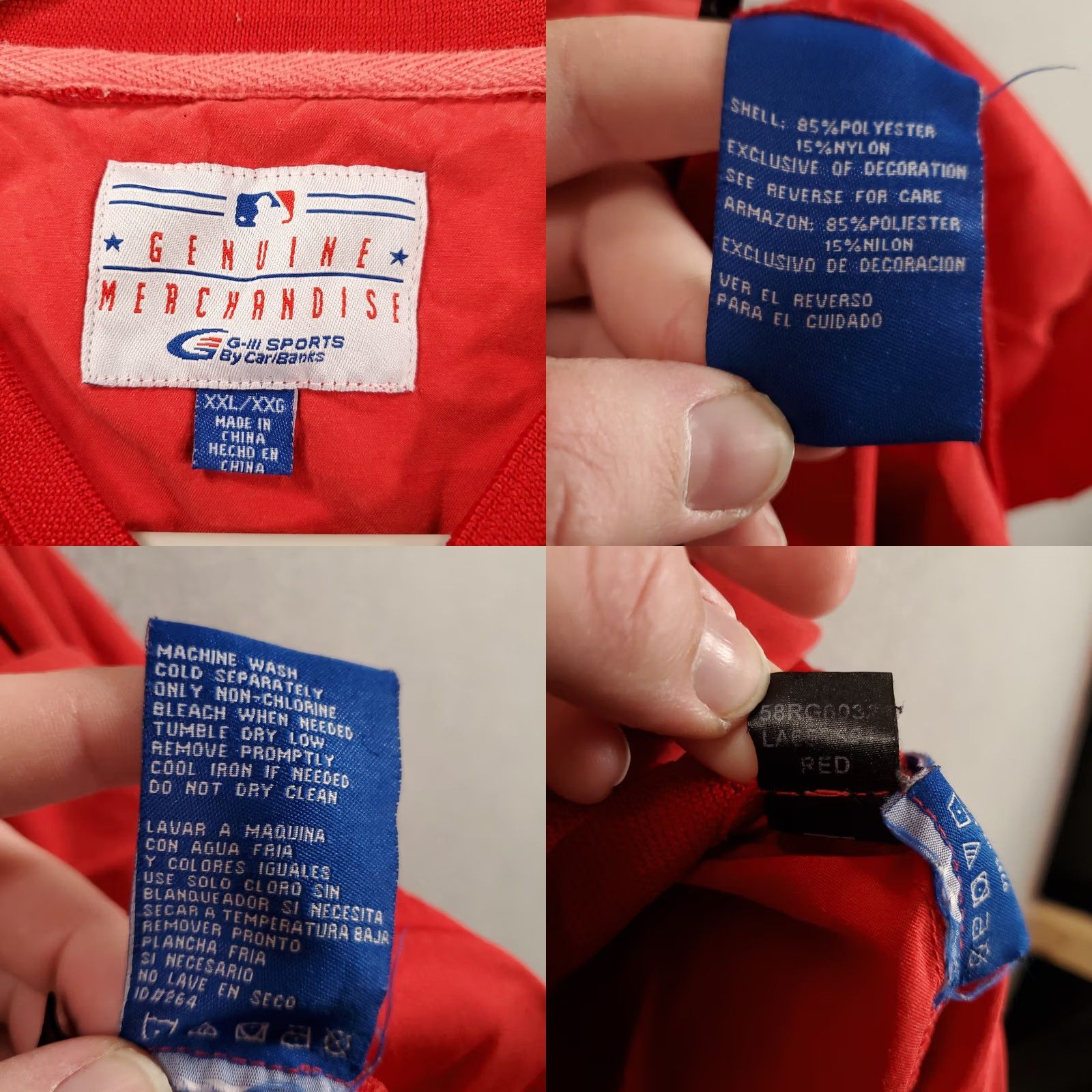 Vintage Genuine Merchandise Red Sox Windshirt Jacket Mens 2XL Red Windbreaker Baseball Pullover Zipless? No—Pullover Jacket Men's Red Windsock? Size US XXL / EU 58 / 5 - 8 Thumbnail