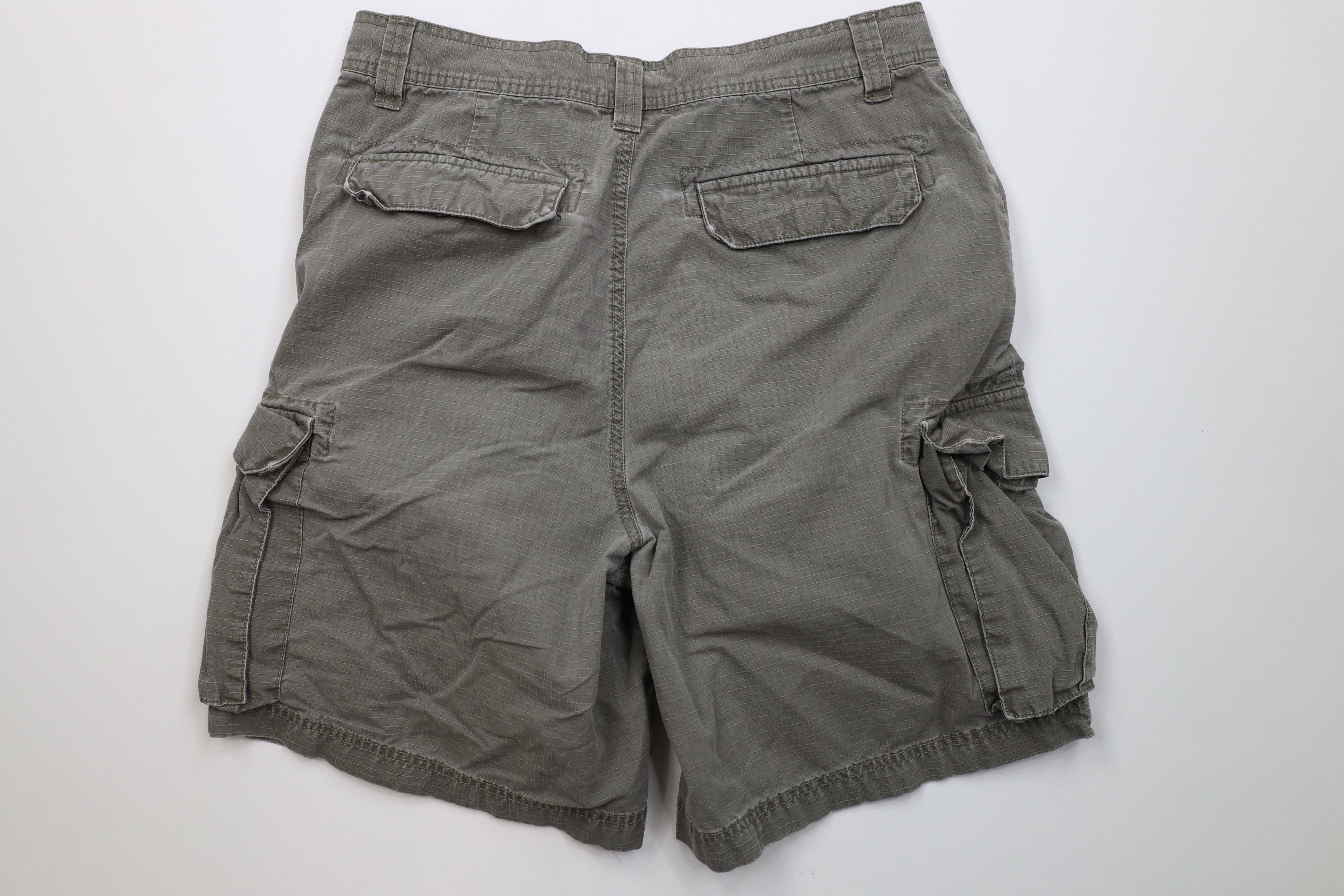 Tommy Hilfiger Vintage 90s Y2K Tommy Hilfiger Cargo Shorts Olive Green Size US 32 / EU 48 - 8 Thumbnail