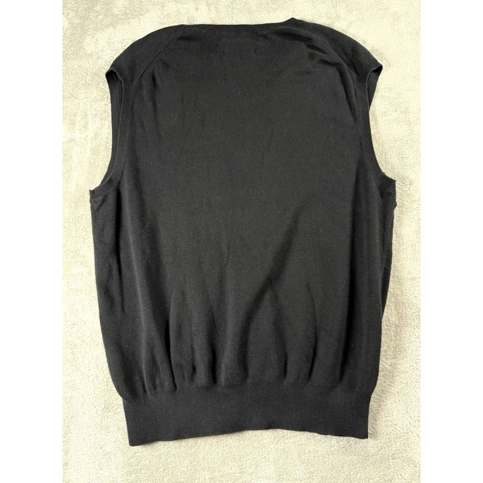 Polo Ralph Lauren Polo Ralph Lauren Black Sweater Vest Medium Mens Preppy Old Money Dark Academia Size US M / EU 48-50 / 2 - 2 Thumbnail