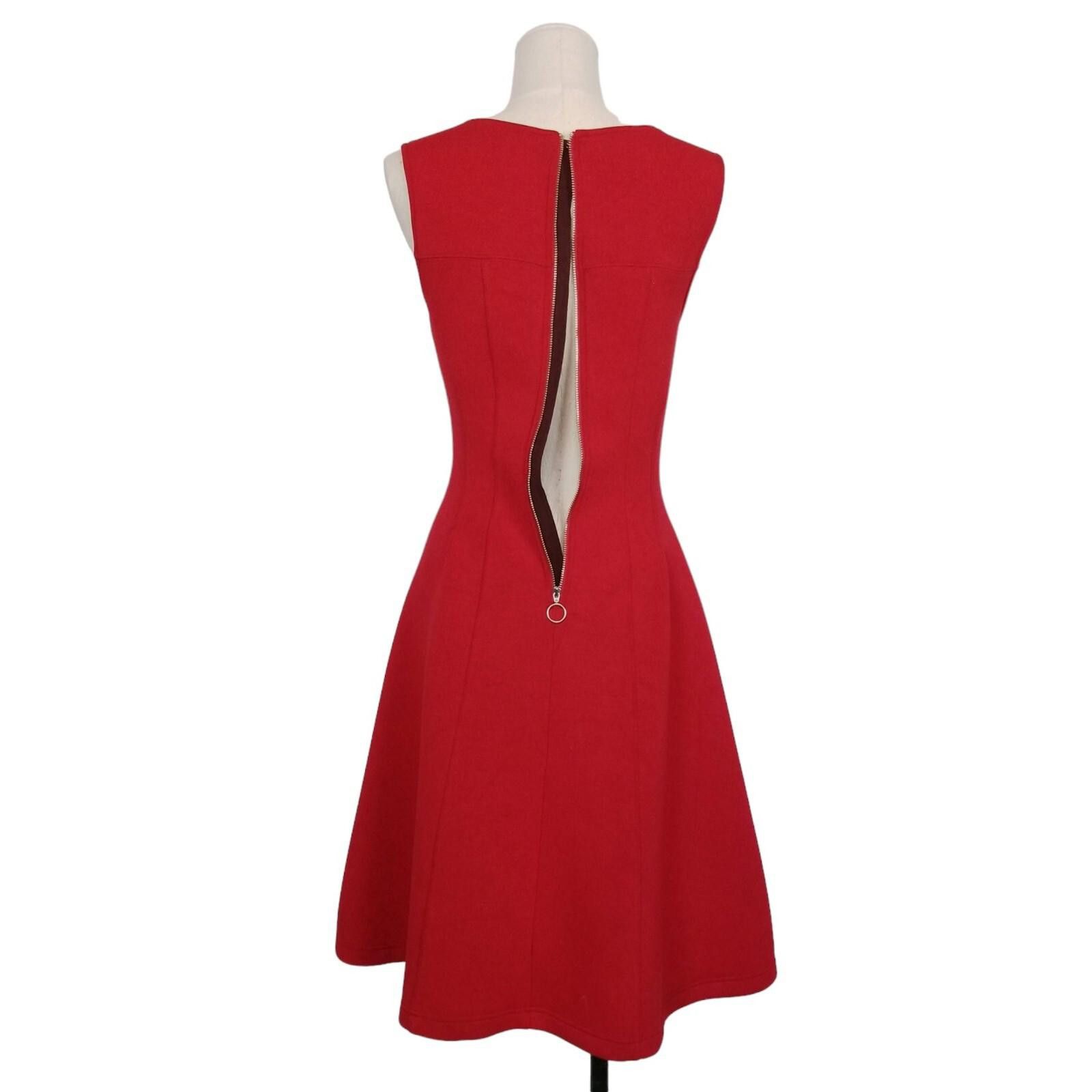 Anthropologie Maeve Debutante Fit and Flare Dress Red Sz Small Size S / US 4 / IT 40 - 5 Thumbnail