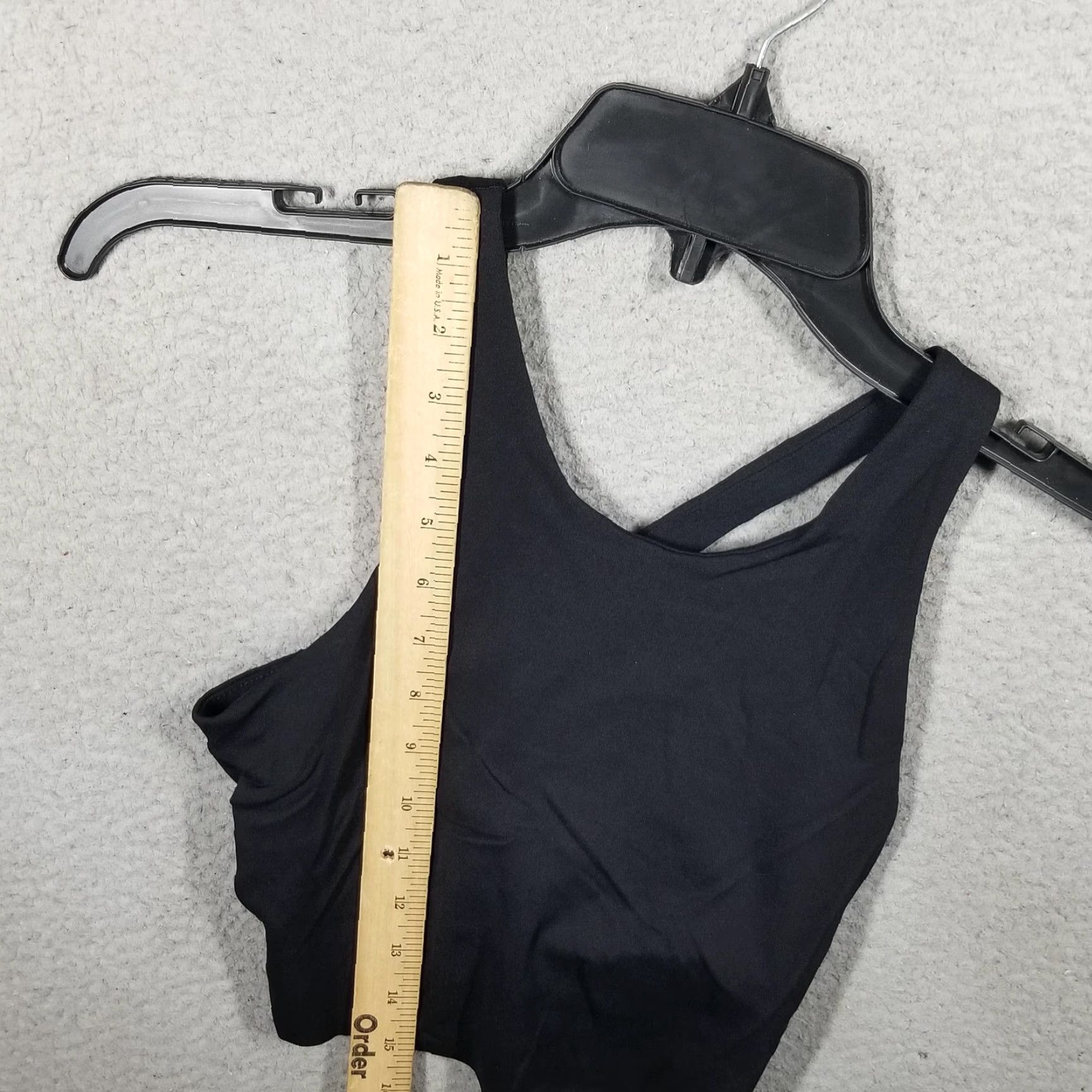 Nike Nike Yoga Dri-FIT Luxe Shelf-Bra Cropped Tank XS Black Women Sports Bra Size ONE SIZE - 5 Thumbnail