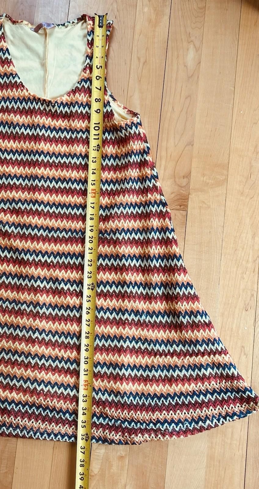 Other SJS Plus Size 1X Chevron Multi Colored Crochet Tank Dress Size XL / US 12-14 / IT 48-50 - 9 Thumbnail