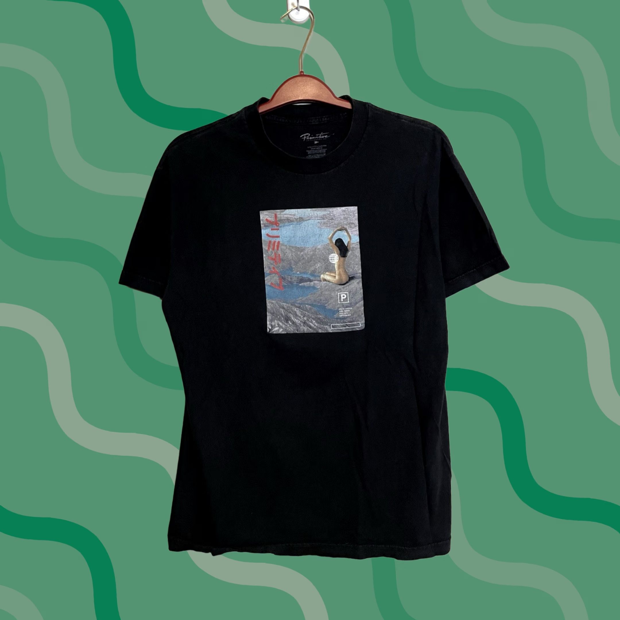 Primitive Primitive Apparel Men T-Shirt Graphic Black Large Run 2000s Cotton Crew Neck Short Sleeve Shirt Mens Size US L / EU 52-54 / 3 - 1 Thumbnail