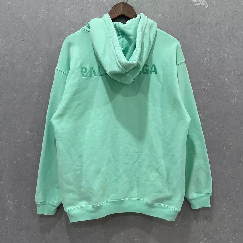 Balenciaga Green Hooded Sweatshirt, Size XS