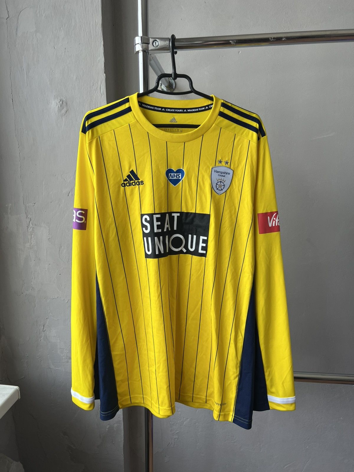 Adidas 2020 HAMPSHIRE CRICKET T20 VITALITY BLAST GAME JERSEY SHIRT Size US L / EU 52-54 / 3 - 2 Thumbnail