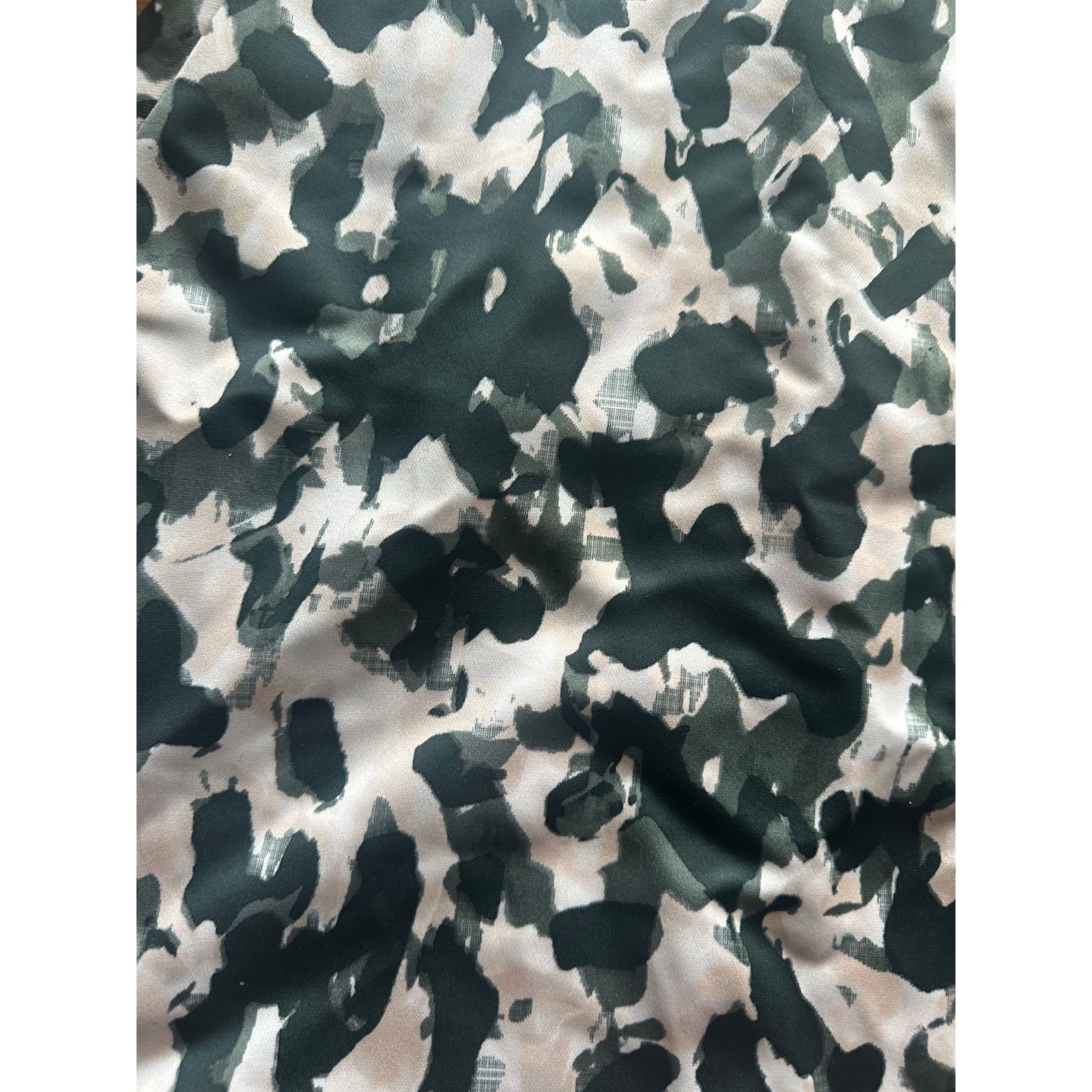 H&M H&M Olive Green & Beige Abstract Camo A-Line Skirt – Size 6 Size 28" / US 6 / IT 42 - 2 Thumbnail