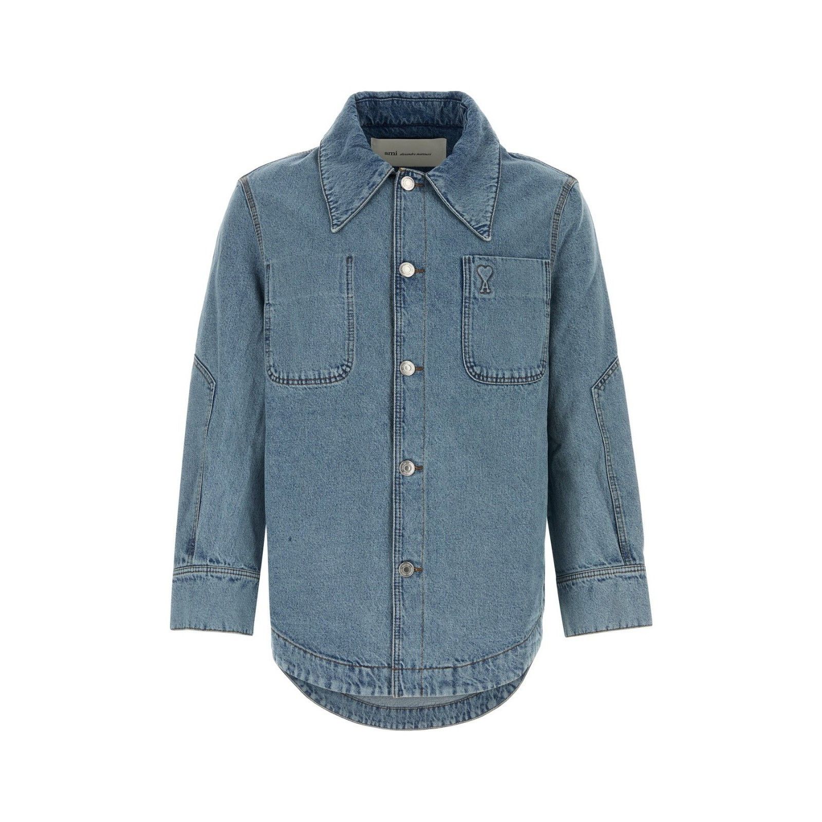 AMI AMI Blue Denim Shirt New & Authentic (Men's size:M;) Size US M / EU 48-50 / 2 - 1 Thumbnail