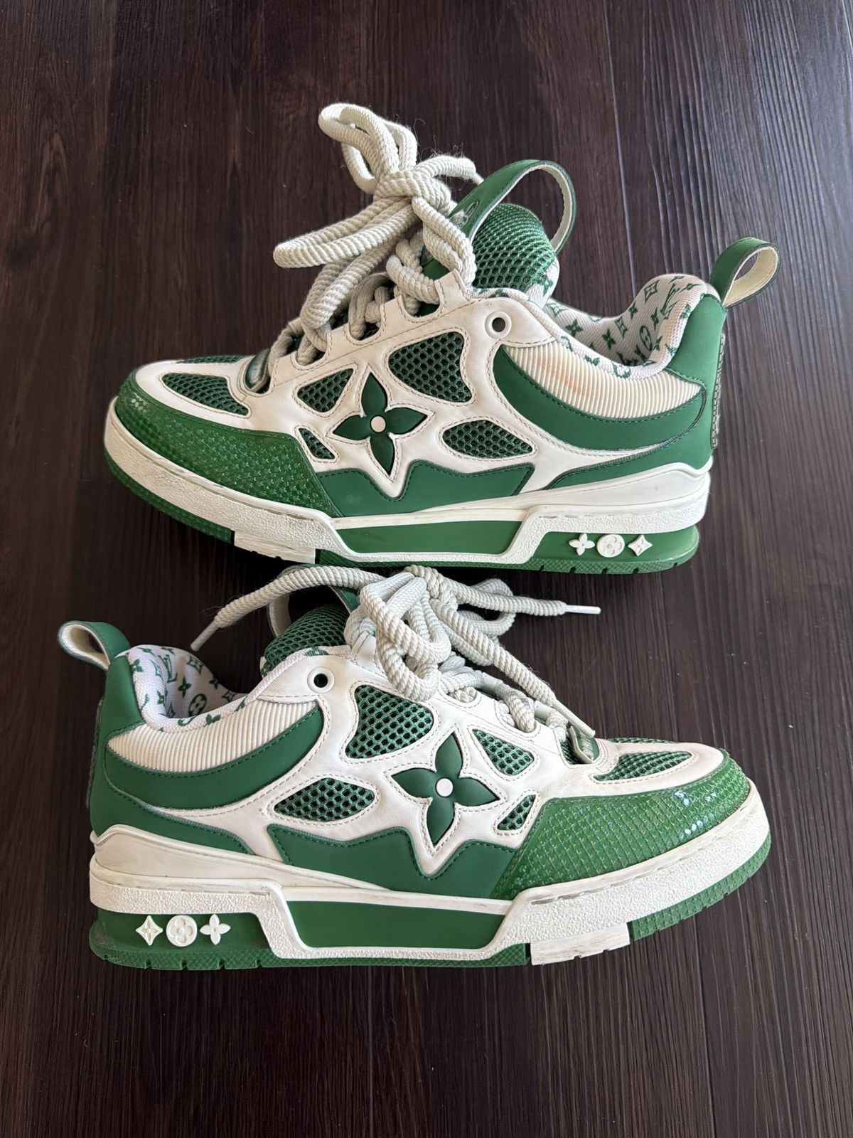 Louis Vuitton Louis Vuitton Green White Skate Sneakers Size US 7 / EU 40 - 1 Thumbnail