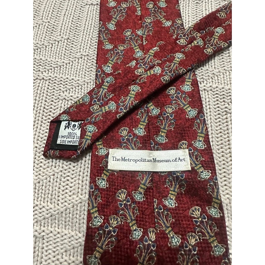 Other The MET maroon print silk tie Size ONE SIZE - 2 Thumbnail