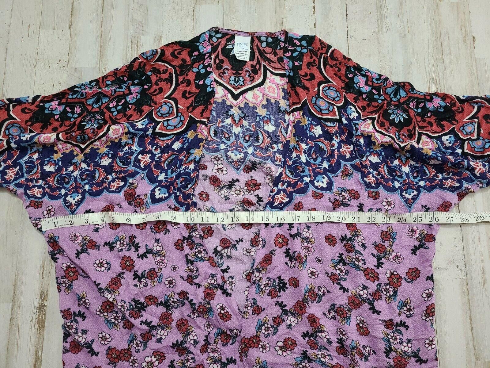 Designer Time And Tru Kimono Small Boho Hippie Ruana Open Front Size S / US 4 / IT 40 - 6 Thumbnail