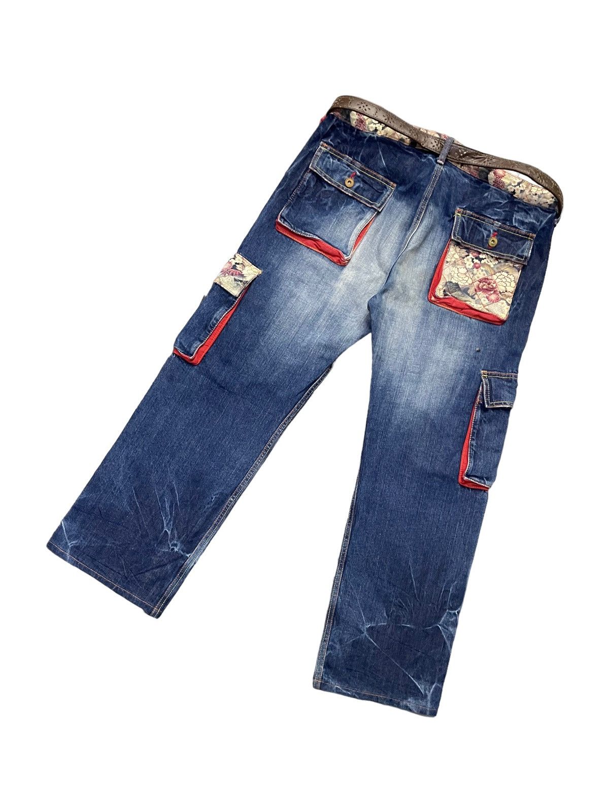 Eternal × Hysteric Glamour Vintage Eternal Japan Boro Cargo Denim With Leather Belted Size US 36 / EU 52 - 11 Thumbnail
