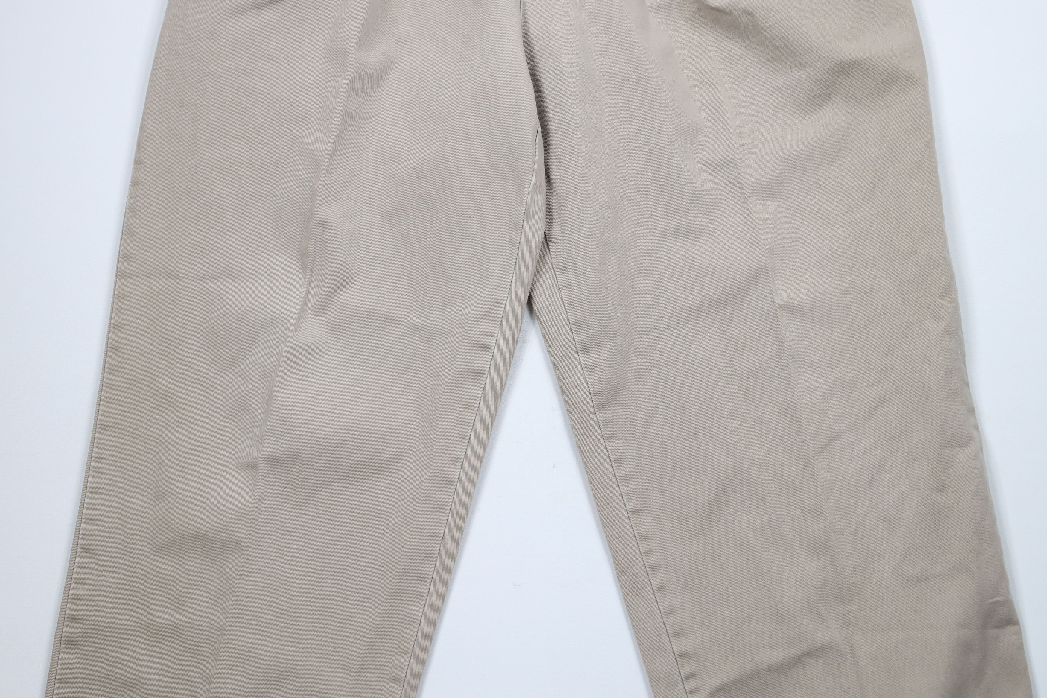 Gap × Vintage Vintage 90s Gap Pleated Cuffed Relaxed Fit Chino Pants Beige Size US 40 / EU 56 - 3 Thumbnail