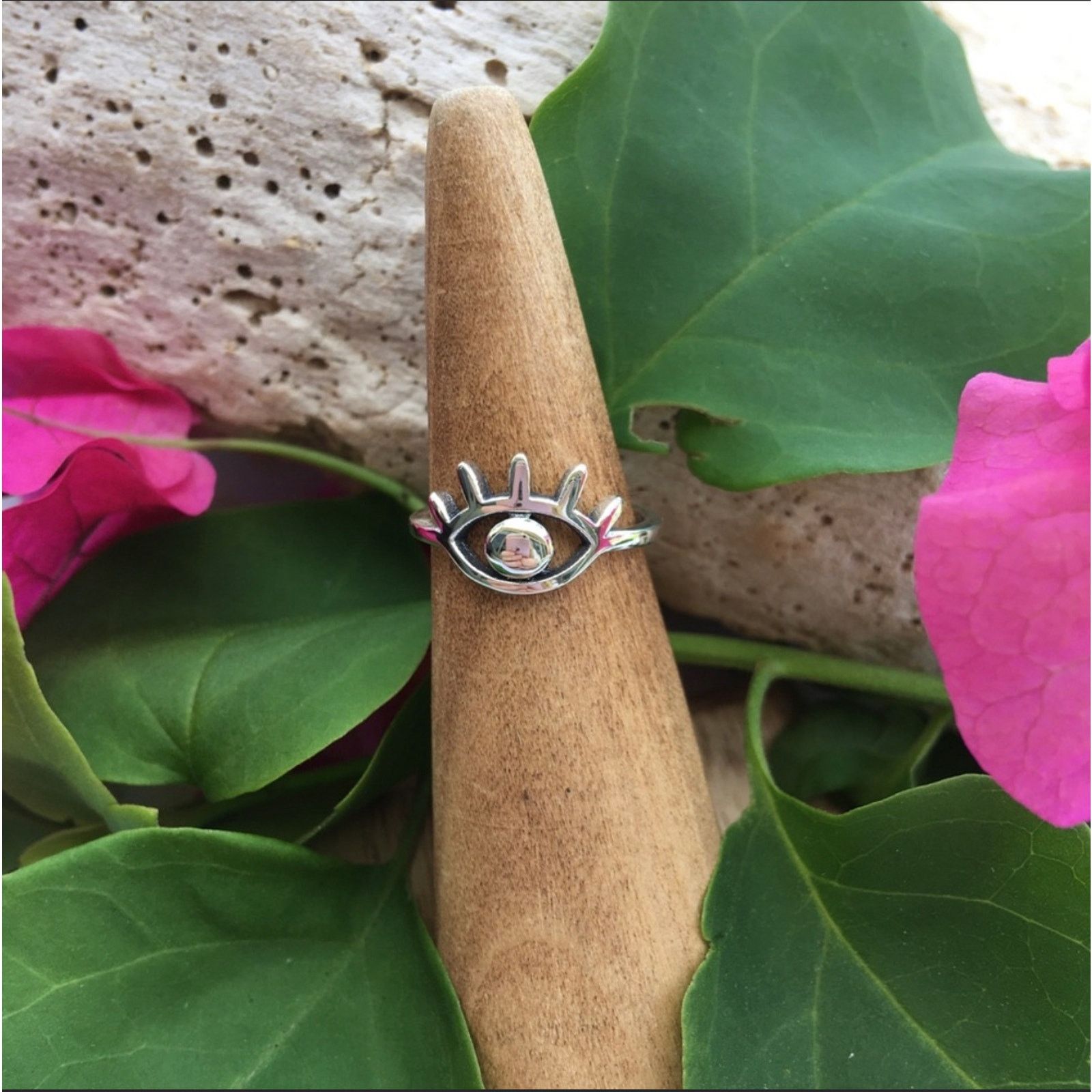 The Unbranded Brand Sterling Silver Evil Eye Toe Ring Size ONE SIZE - 1 Thumbnail