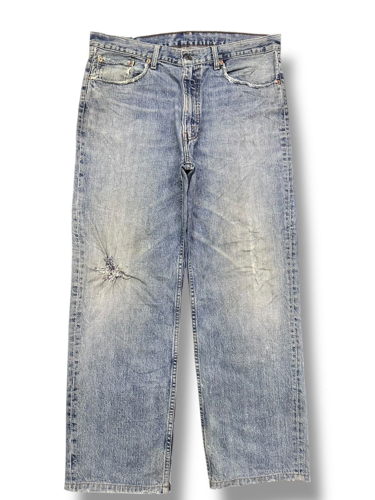 Vintage Levi’s 502 Distressed Straight Fit Denim Faded Wash