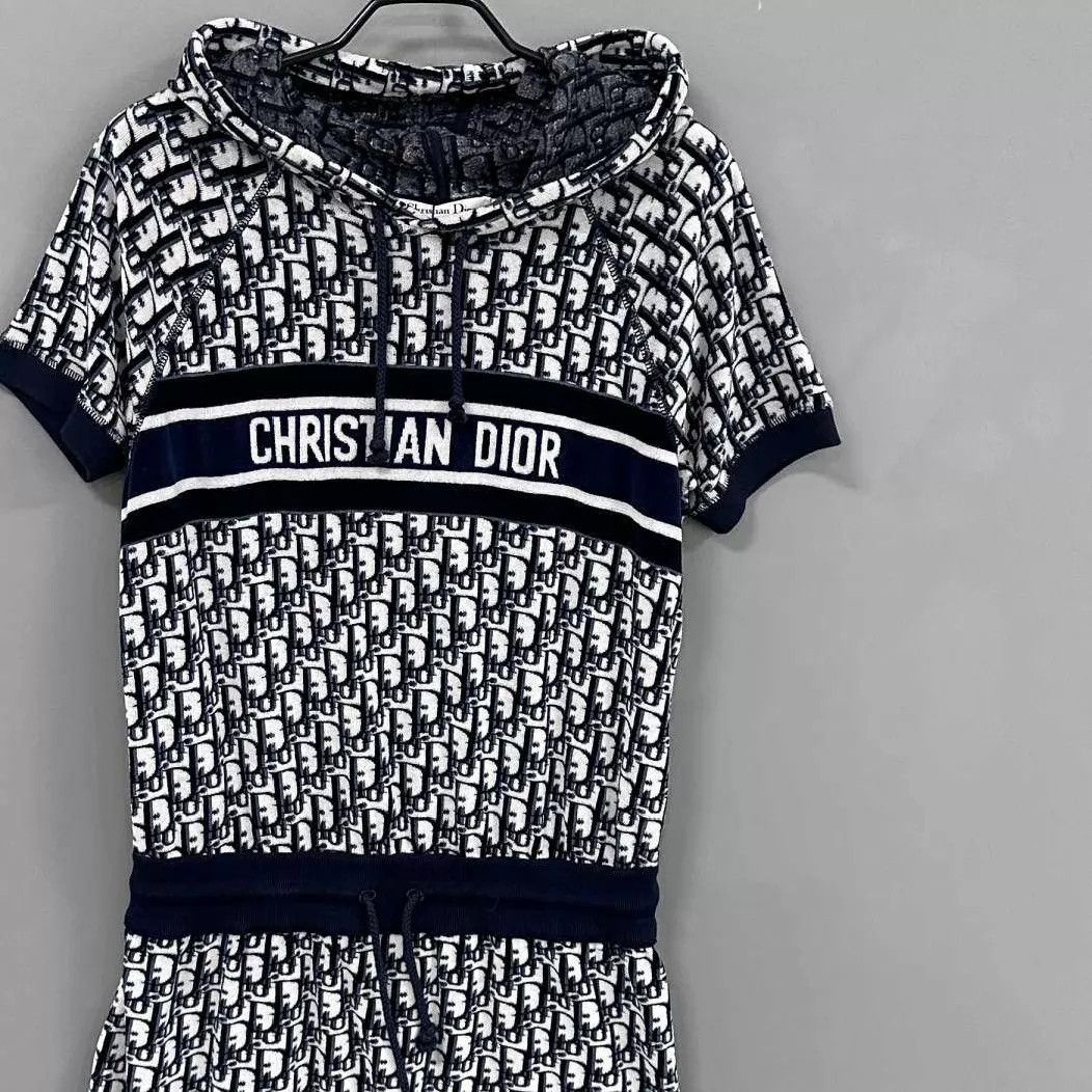 Dior Dior All-Over Print Cinched Waist Dress S Size S / US 4 / IT 40 - 1 Thumbnail