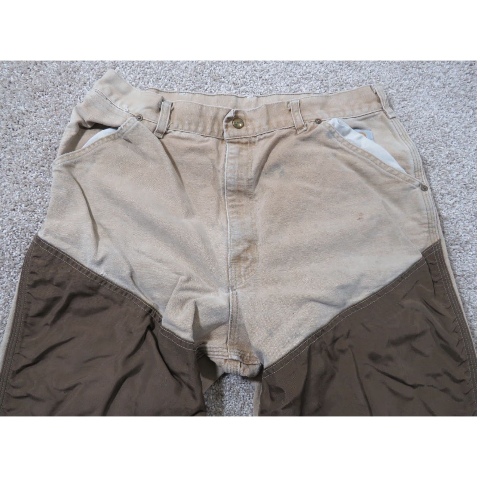 Carhartt VINTAGE Carhartt Union Upland Hunting Pants 32X32 Canvas Nylon Brown 90s Mens Regular Straight 5-Pocket Zip Closure Workwear Canvas Nylon Logo Accents Size US 32 / EU 48 - 4 Thumbnail