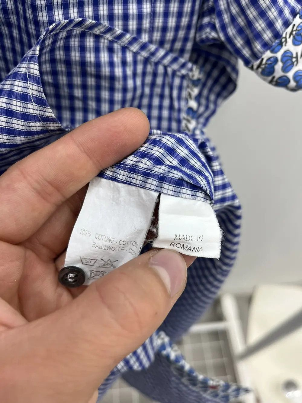 Moschino Moschino Check With Plums Polo Shirt Size US L / EU 52-54 / 3 - 4 Thumbnail