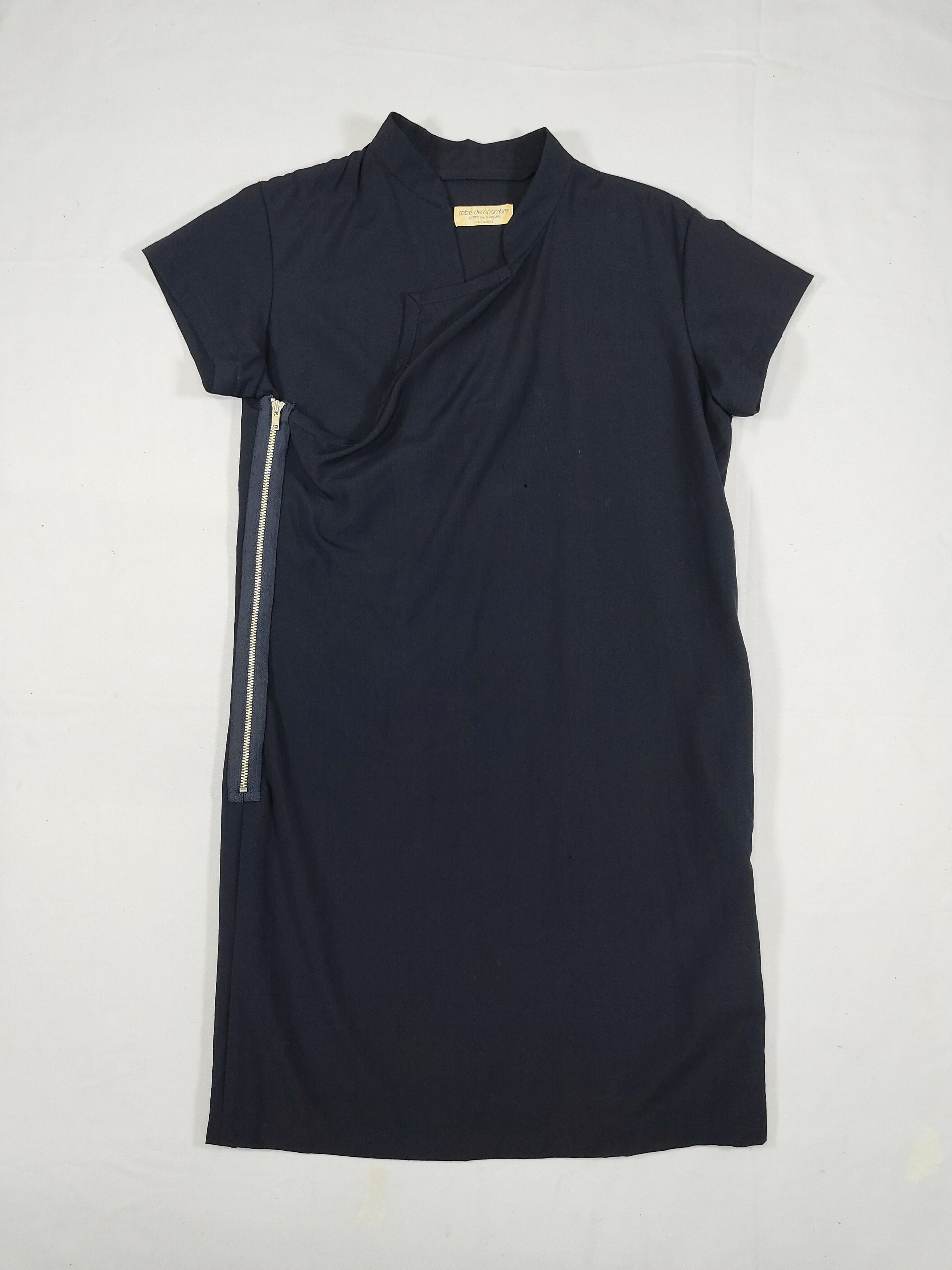 Comme des Garcons AD91 Robe de Chambre CDG Asymmetric Wrap Zip Wool Dress Size M / US 6-8 / IT 42-44 - 7 Thumbnail